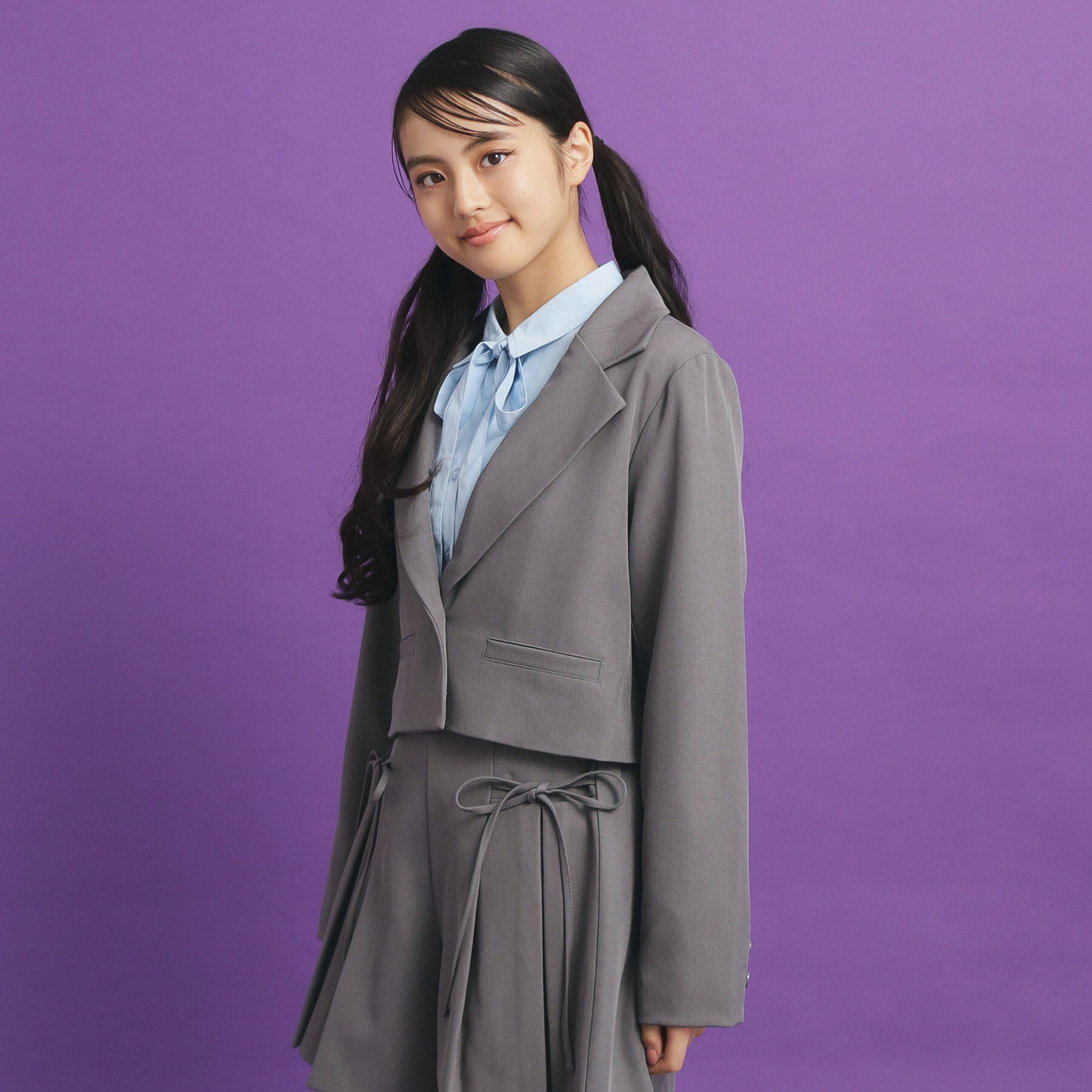 PINK-latte「ショートジャケット」|その他|グレー(012)