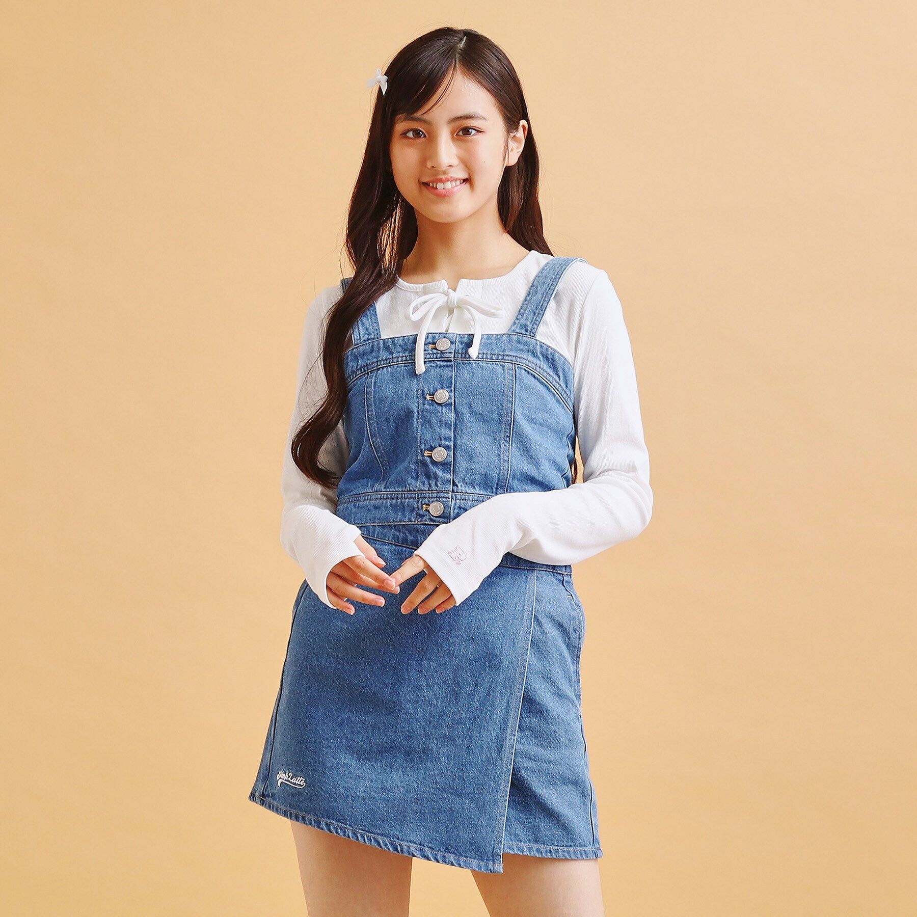 PINK-latte「【セットアイテム】デニムビスチェ＋スカパンSET」|その他|ブルー(493)