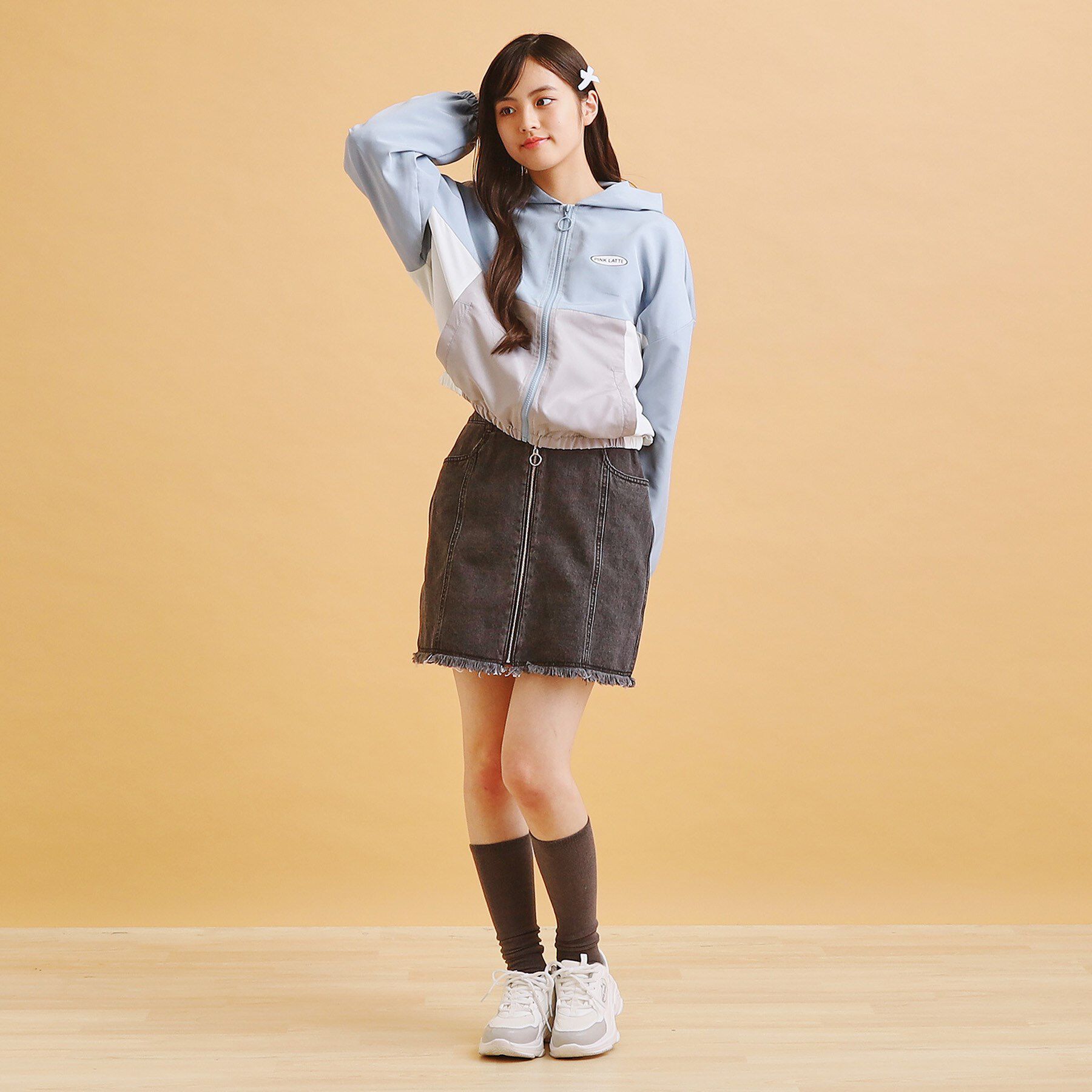 PINK-latte「リングジップ台形スカート」|スカート|