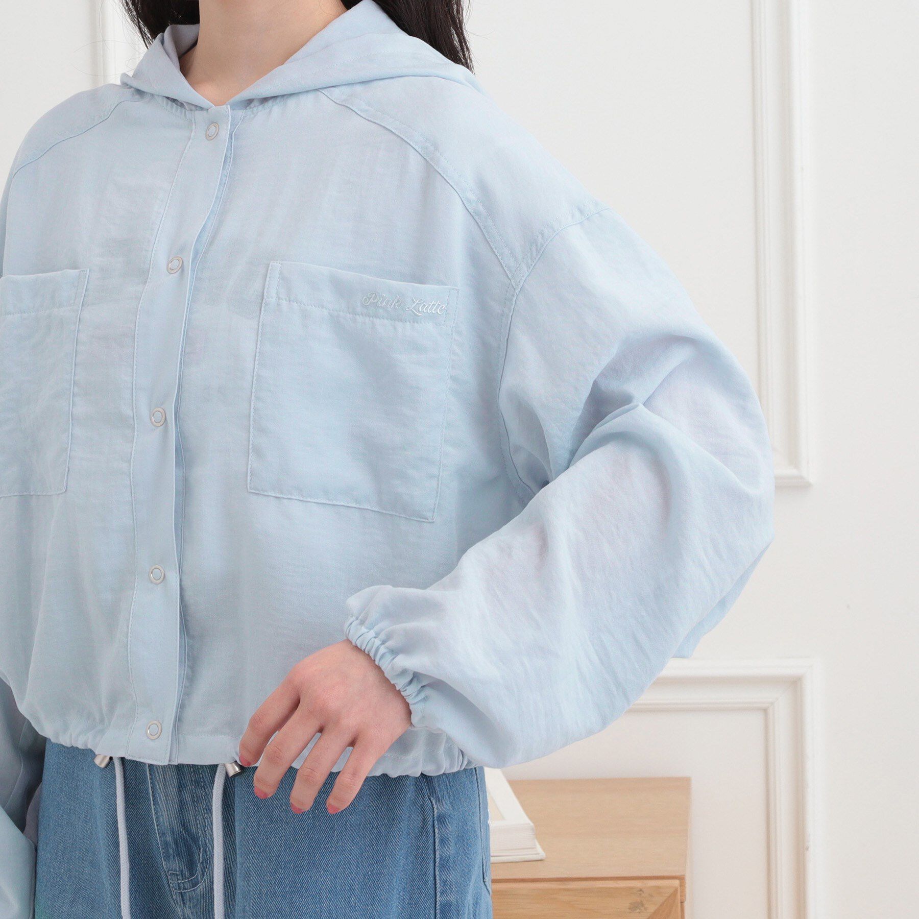 PINK-latte「ショート丈ブルゾン」|ブルゾン・スタジャン|