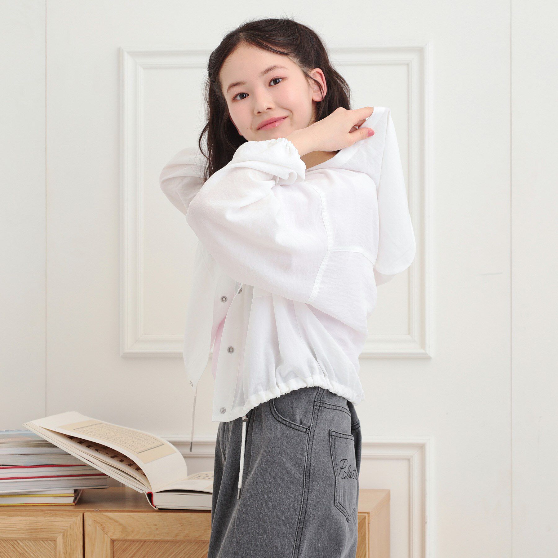 PINK-latte「ショート丈ブルゾン」|ブルゾン・スタジャン|