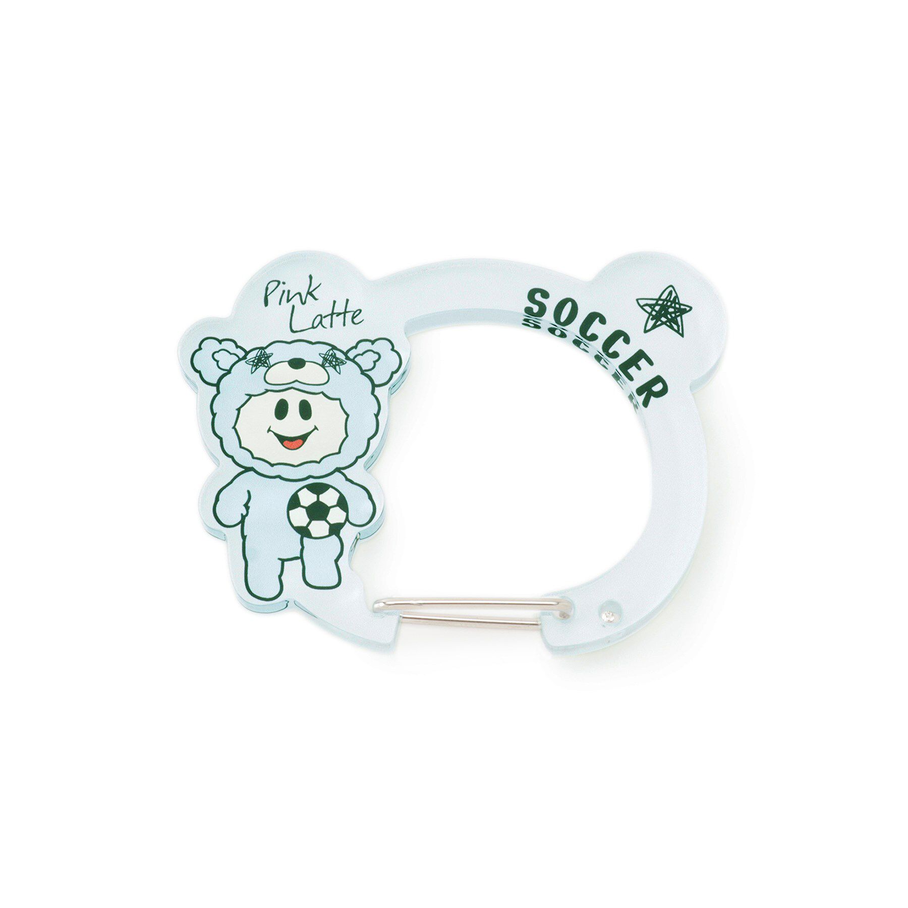 PINK-latte「マスコットカラビナ」|キーケース|ブルー(091)