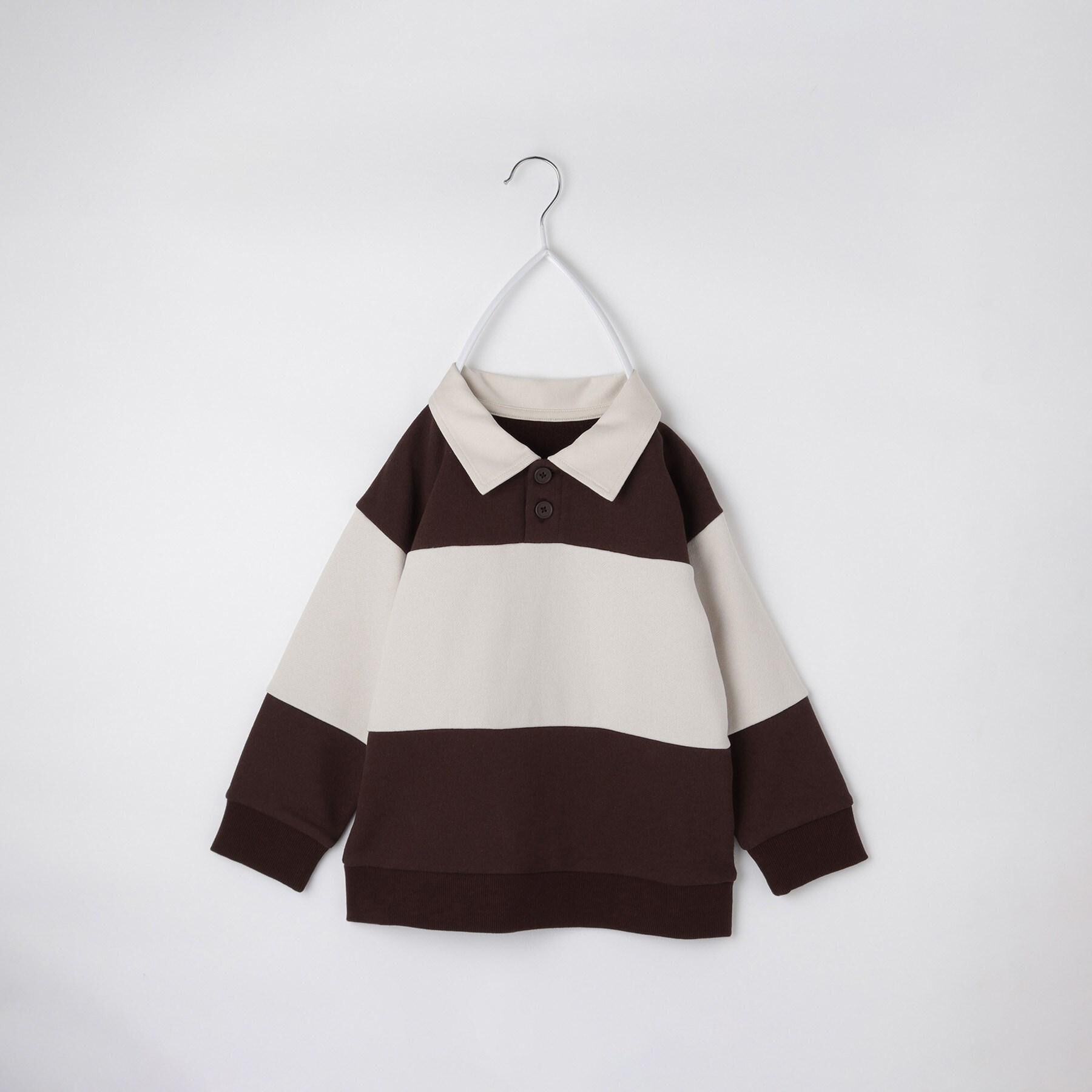 THE SHOP TK「【110-160】バイカラーラガー裏毛プルオーバー」|Tシャツ・カットソー|