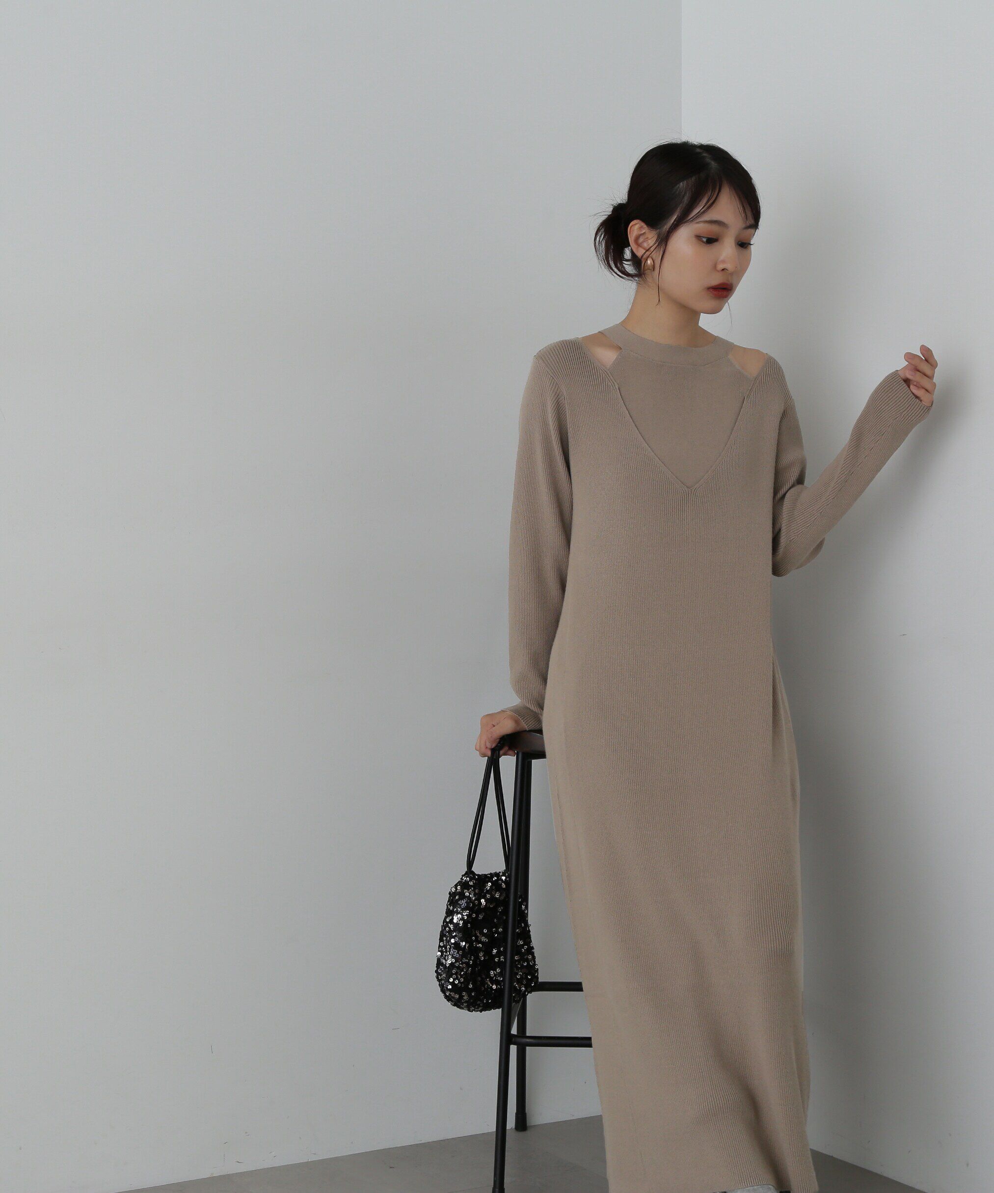  「アメスリニットワンピース」|ワンピース|