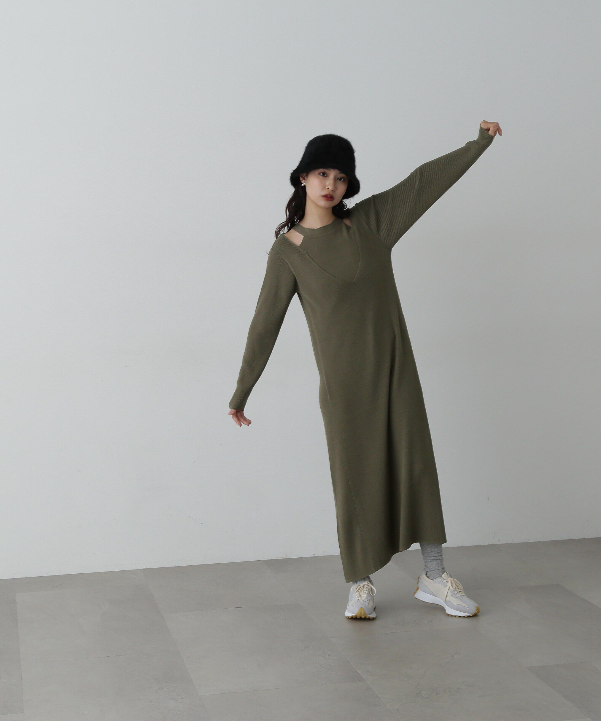  「アメスリニットワンピース」|ワンピース|