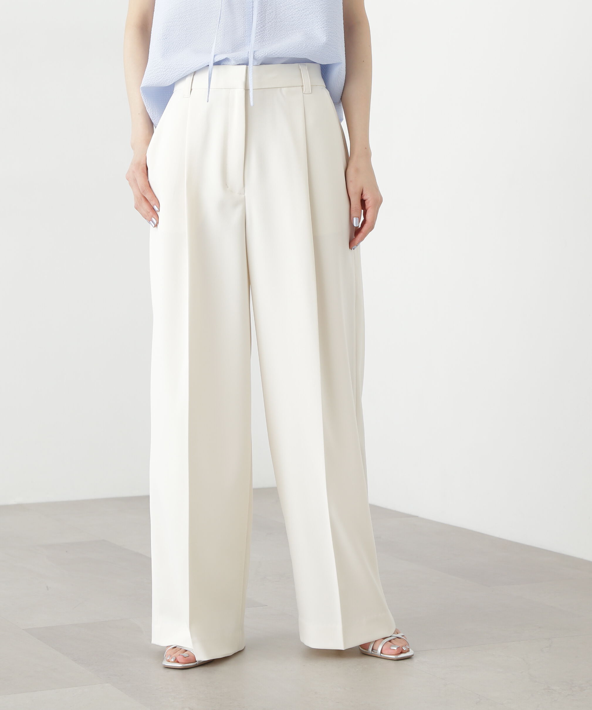  「ライトタックワイドパンツ」|その他|オフ1