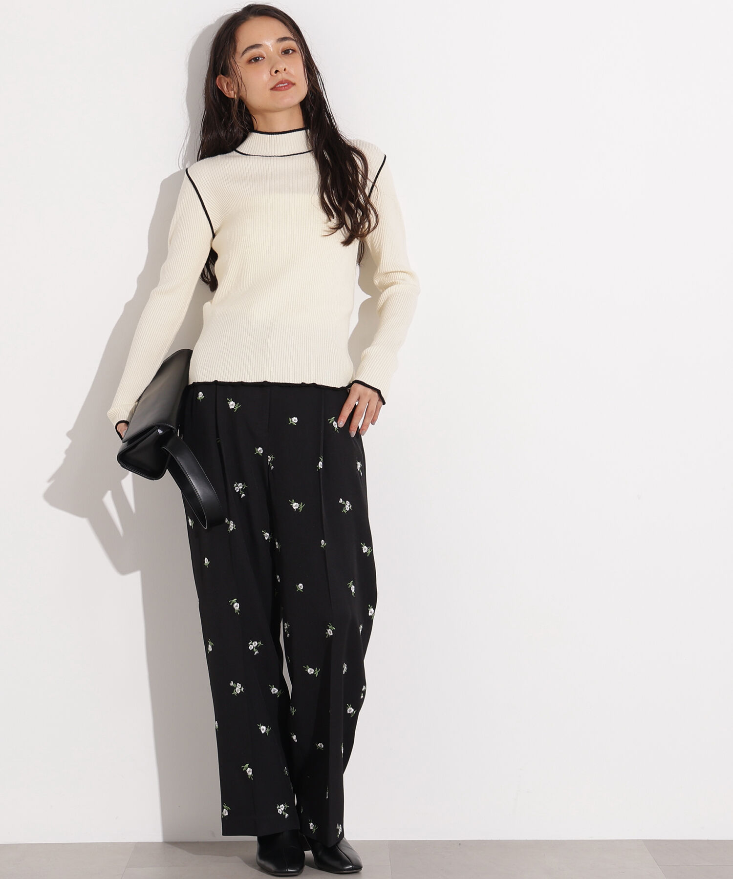  「ラインモックネックニット」|ニット・セーター|