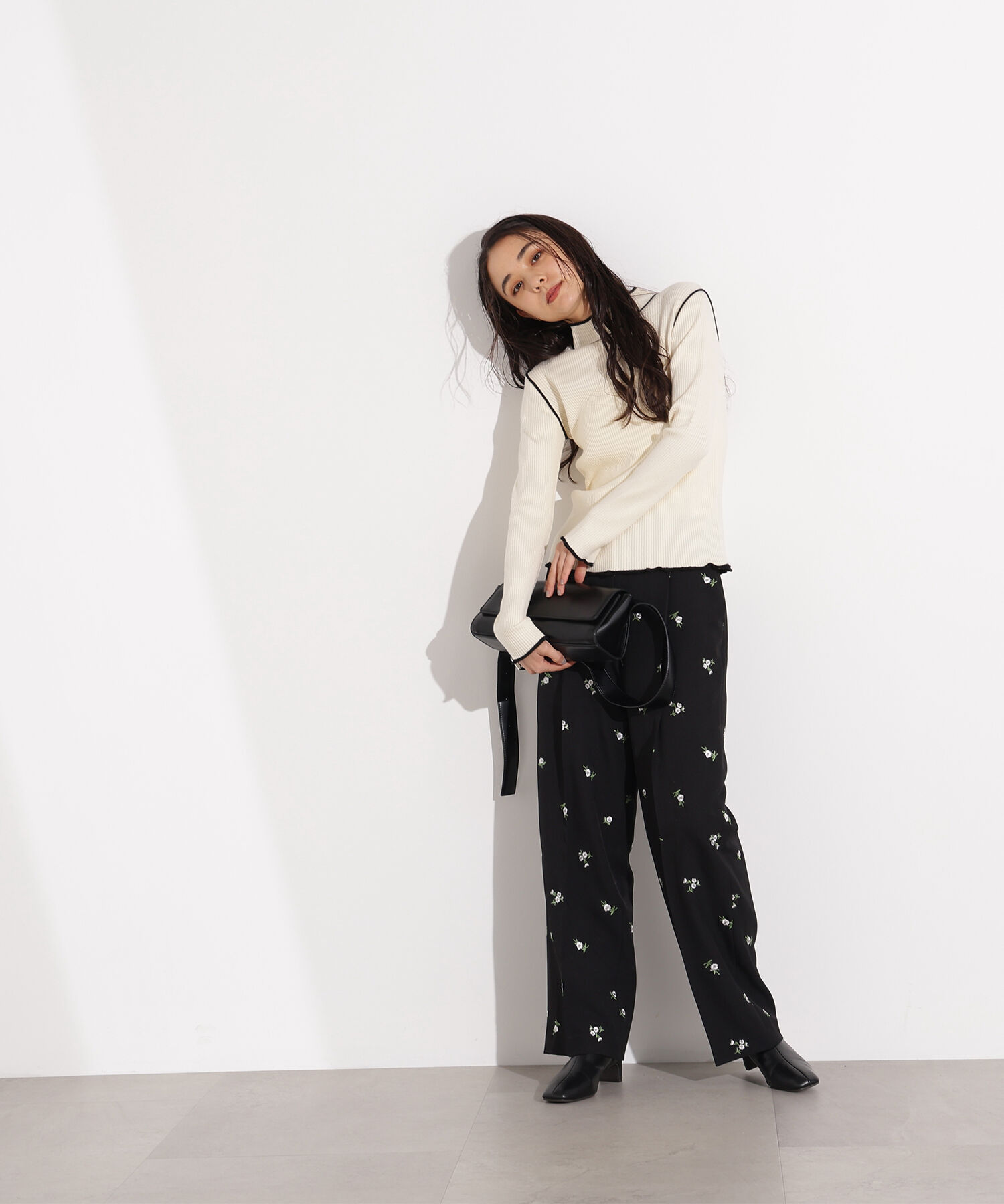  「ラインモックネックニット」|ニット・セーター|