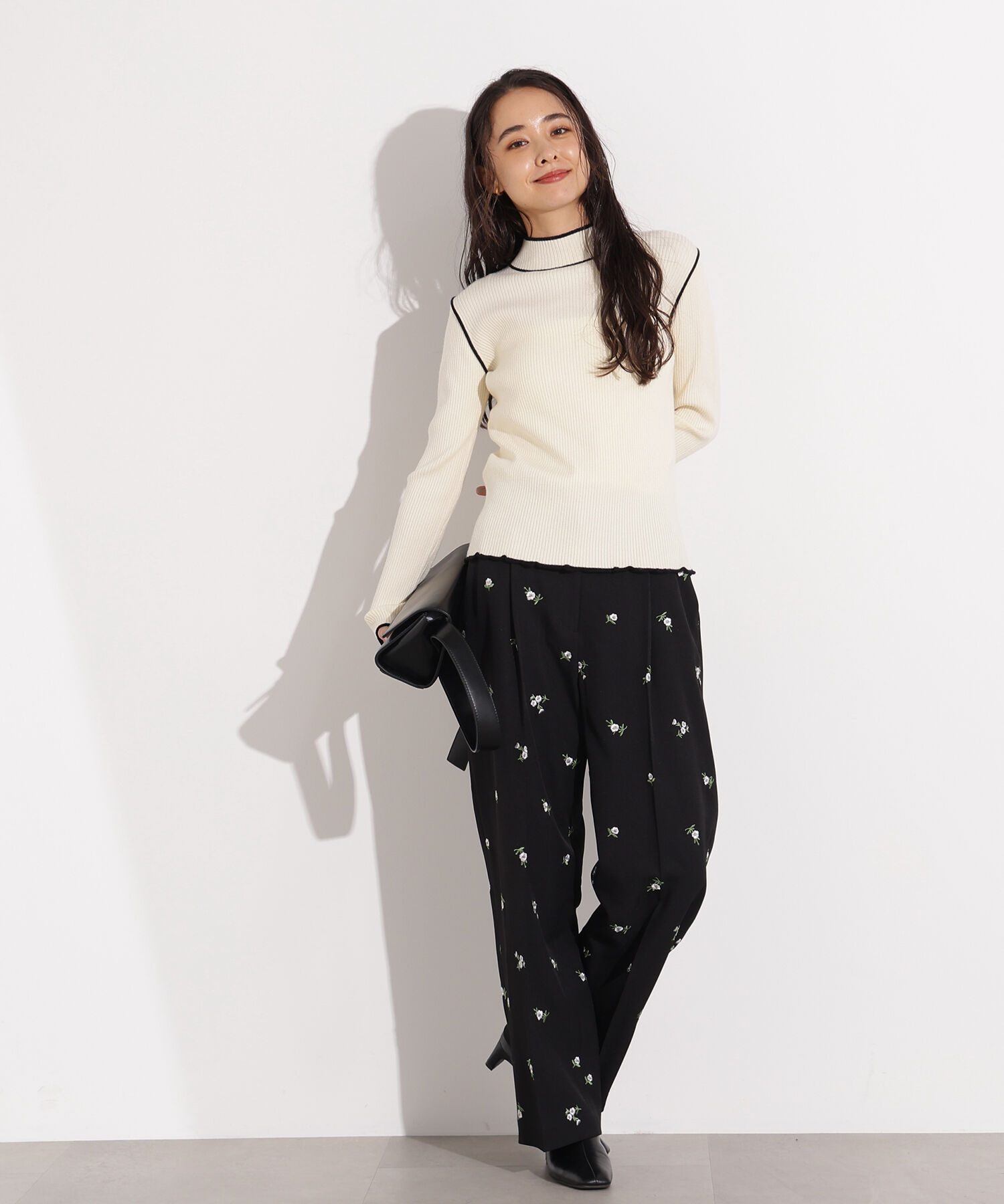  「ラインモックネックニット」|ニット・セーター|