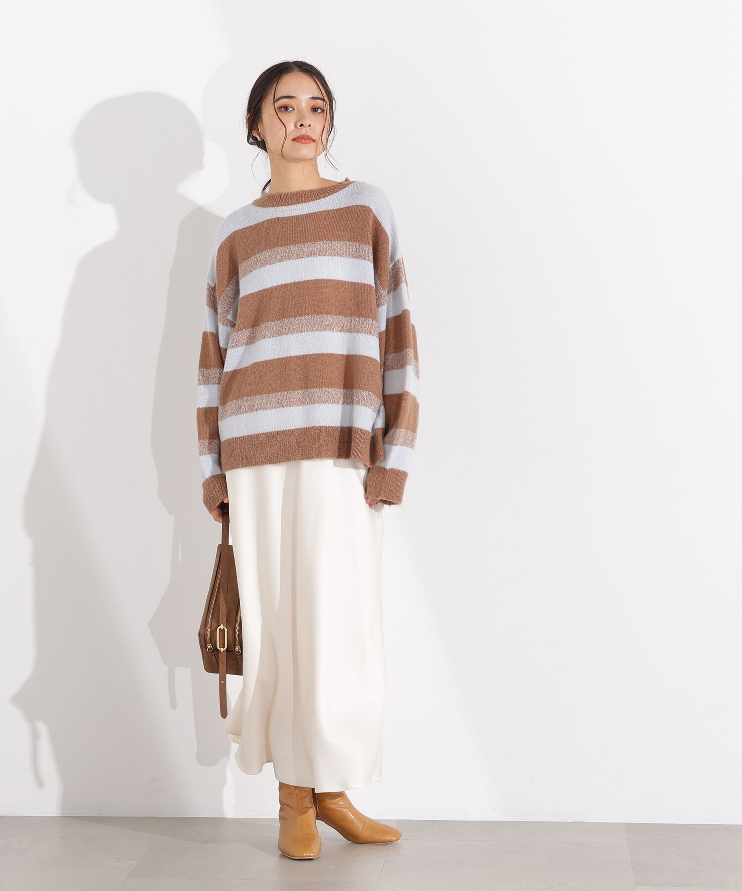  「ヘアリーボーダーニット」|ニット・セーター|