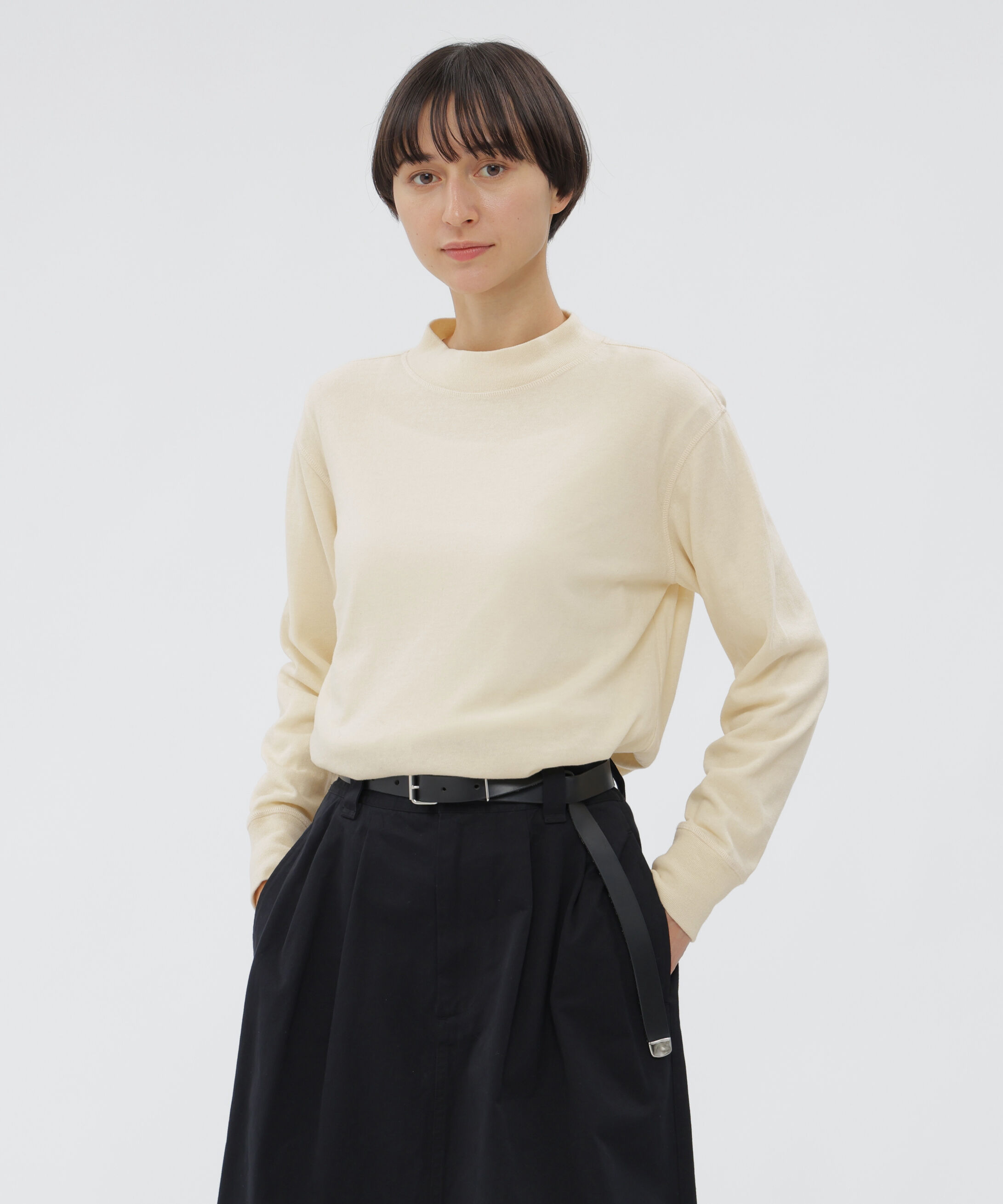 MHL.「WOOL COTTON LIGHT JERSEY TOP」|Tシャツ・カットソー|NATURAL2