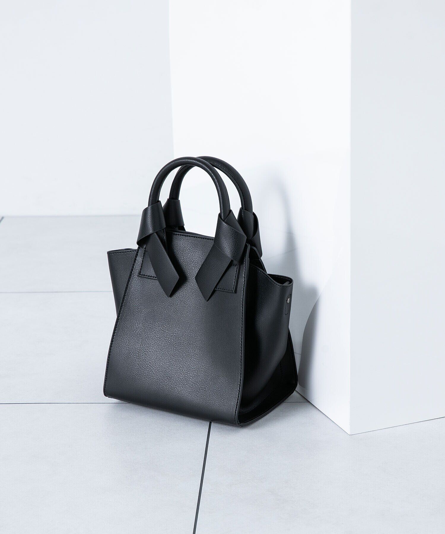  「リボンハンドルトートバッグ」|トートバッグ|クロ