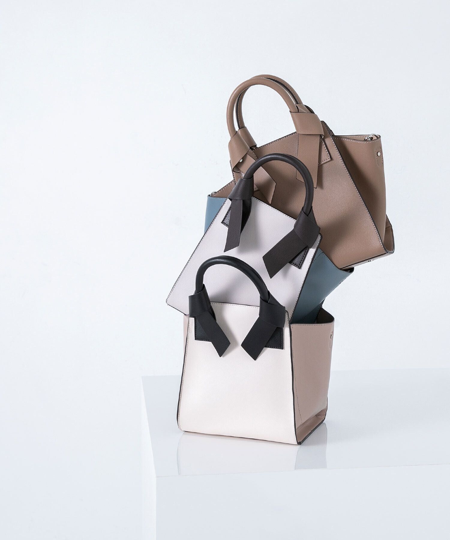  「リボンハンドルトートバッグ」|トートバッグ|トライカラー 1