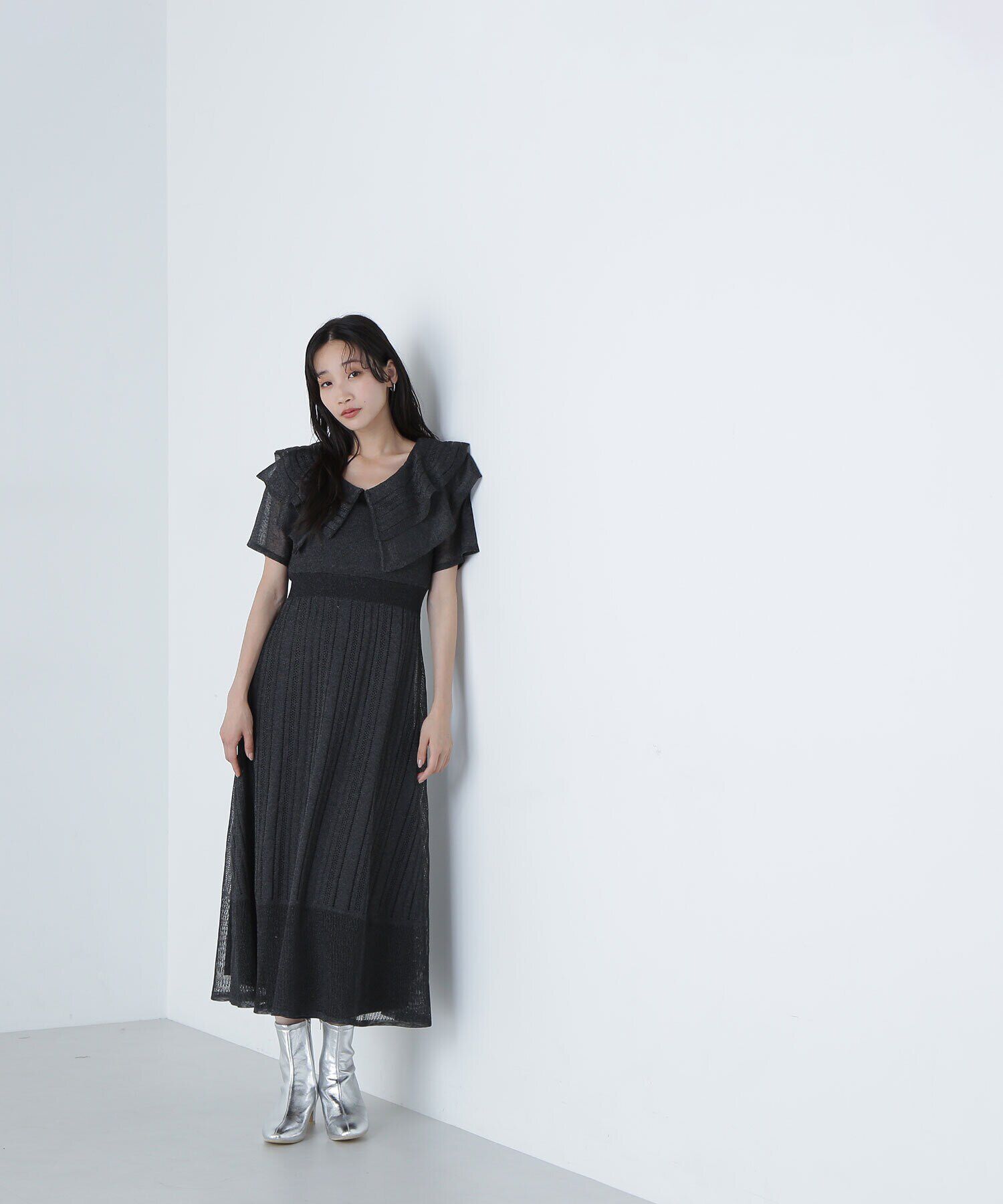  「ラッフルシアーニットワンピース」|ワンピース|