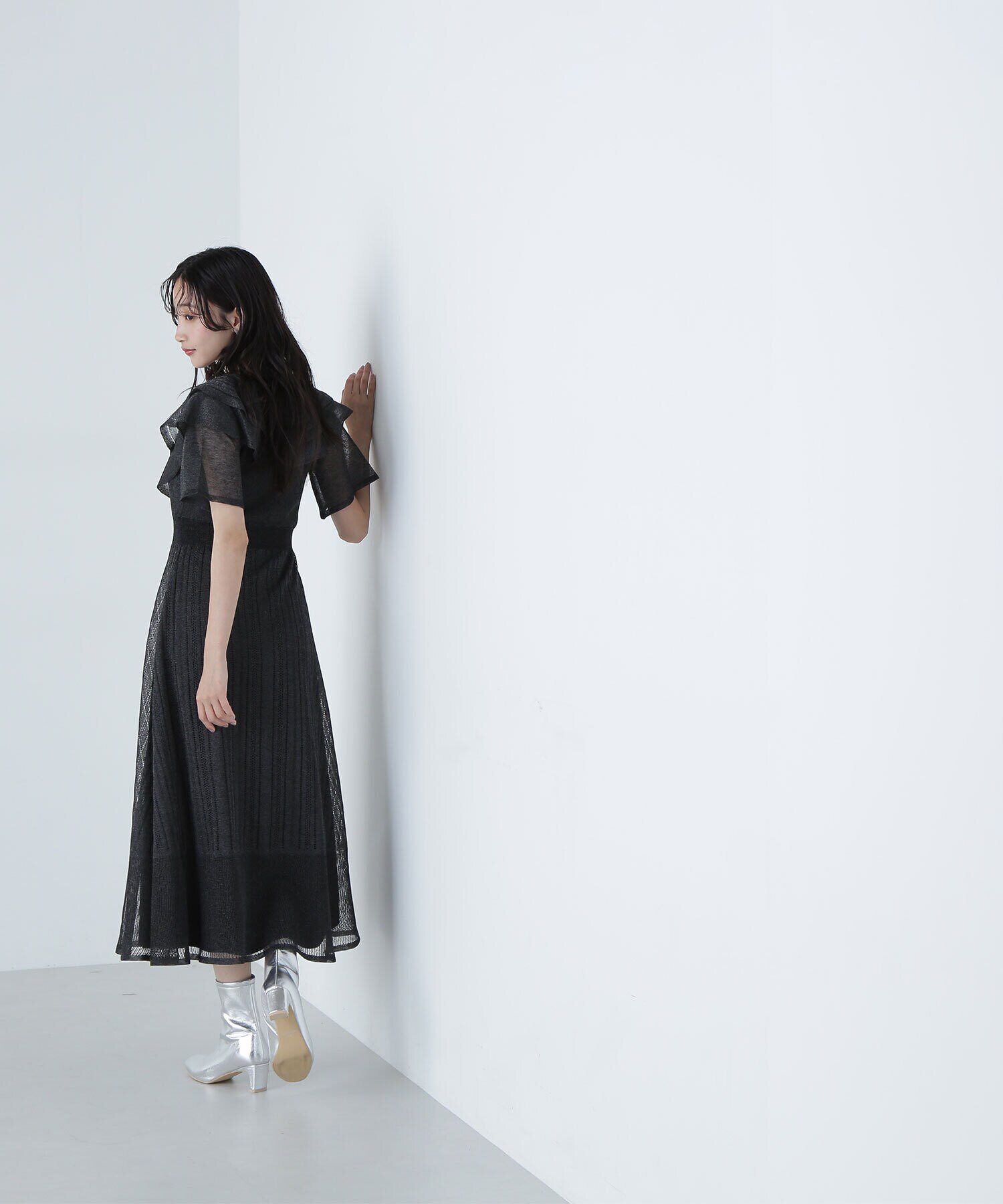  「ラッフルシアーニットワンピース」|ワンピース|