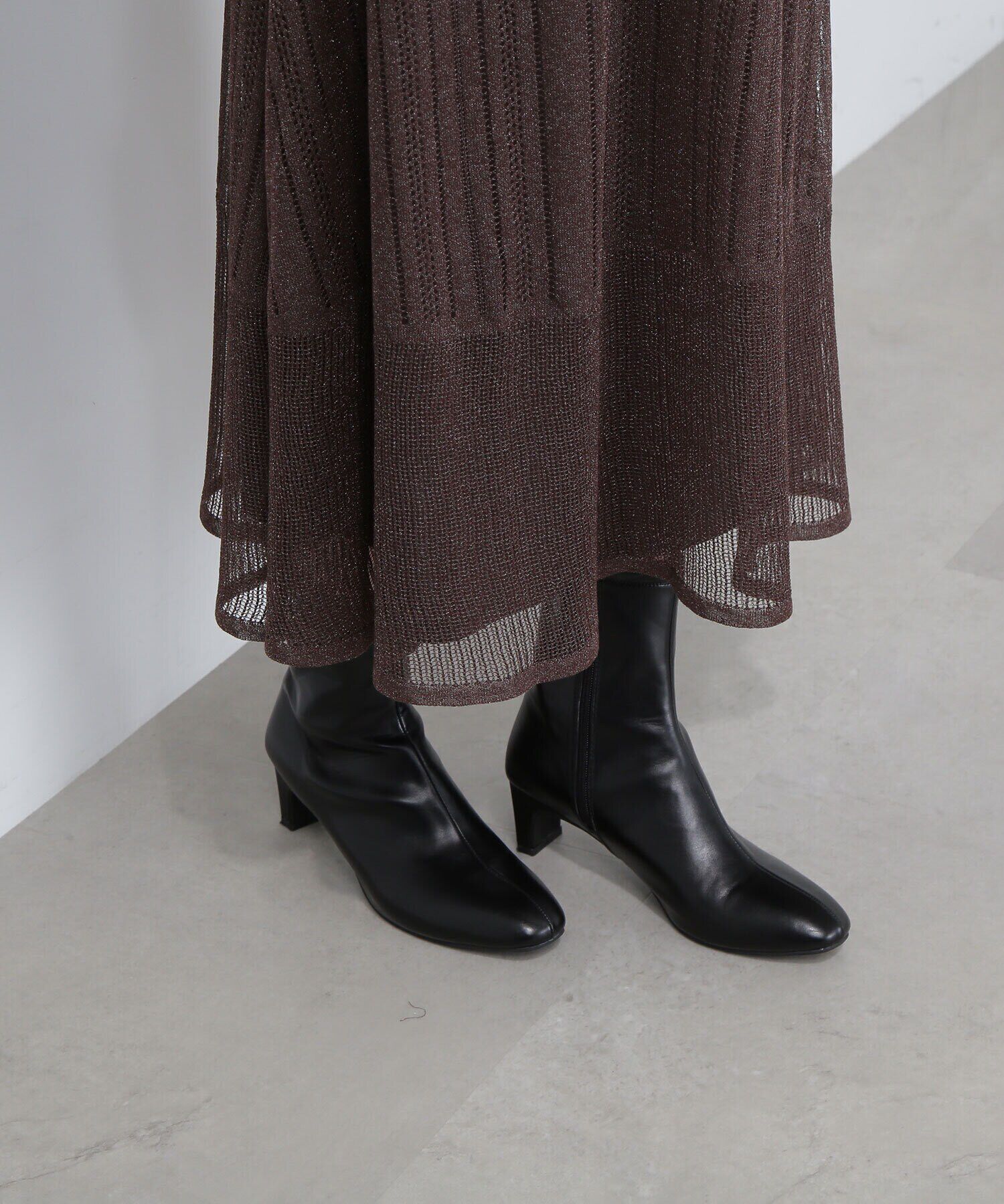  「ラッフルシアーニットワンピース」|ワンピース|