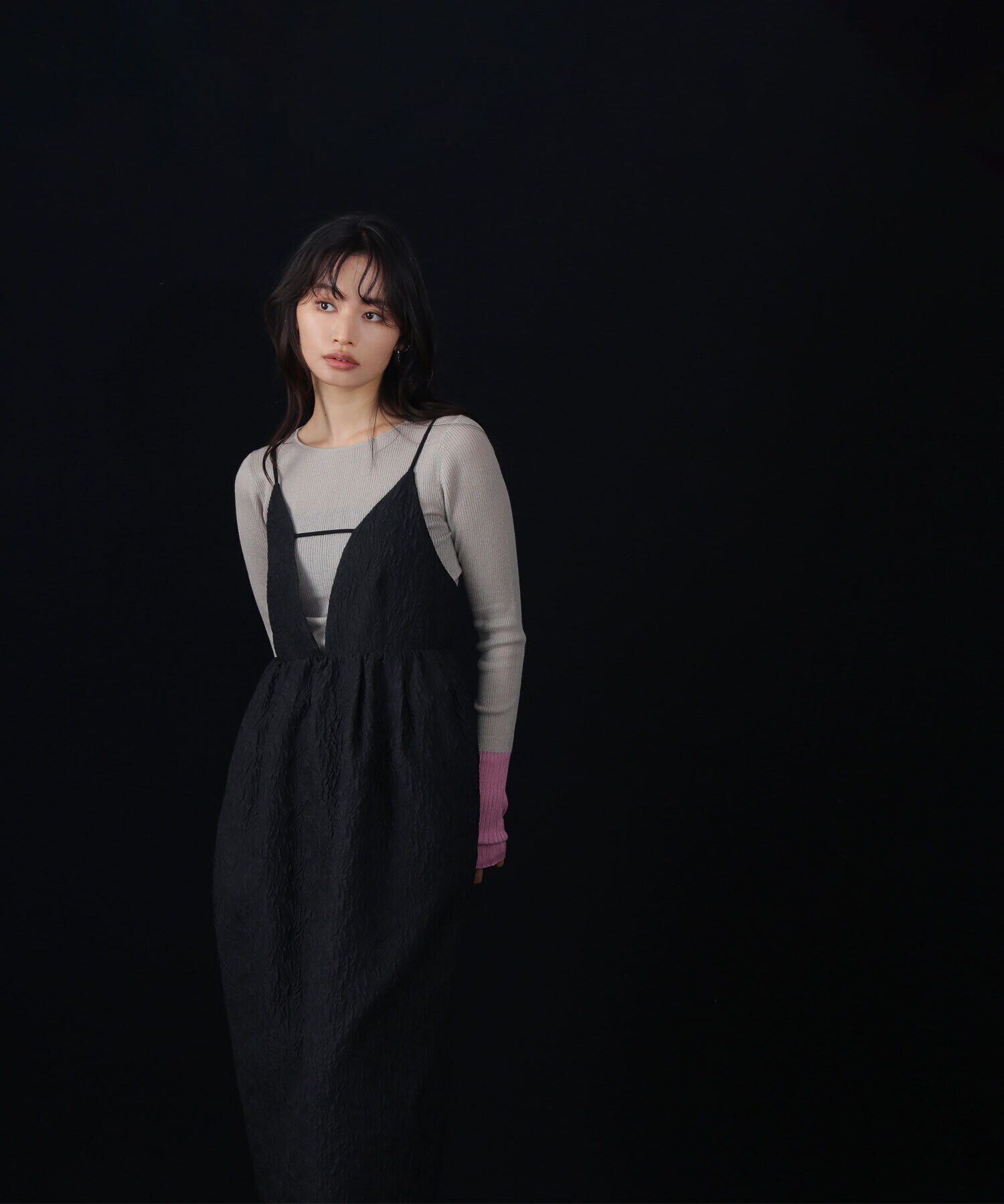  「ジャガードコクーンキャミワンピース」|ワンピース|