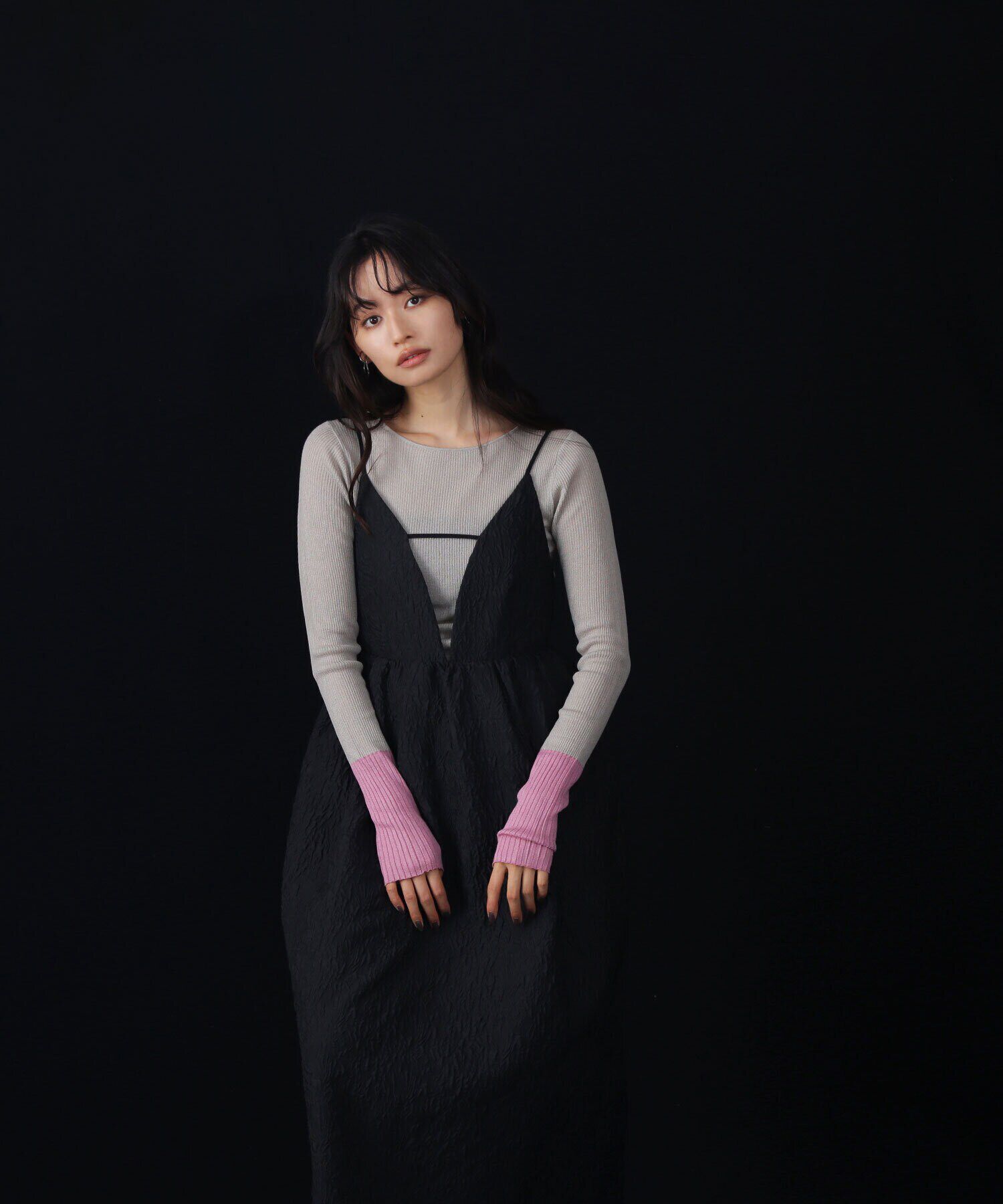  「ジャガードコクーンキャミワンピース」|ワンピース|