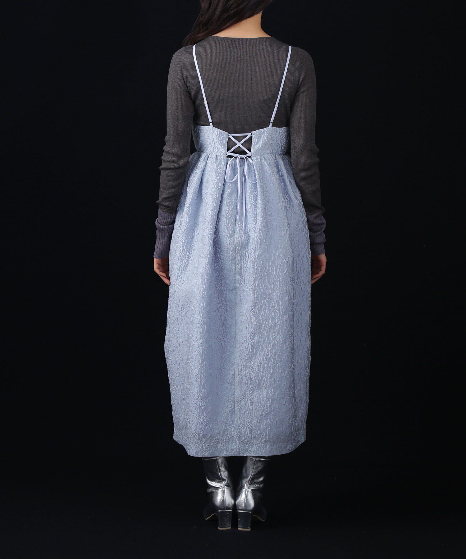  「ジャガードコクーンキャミワンピース」|ワンピース|