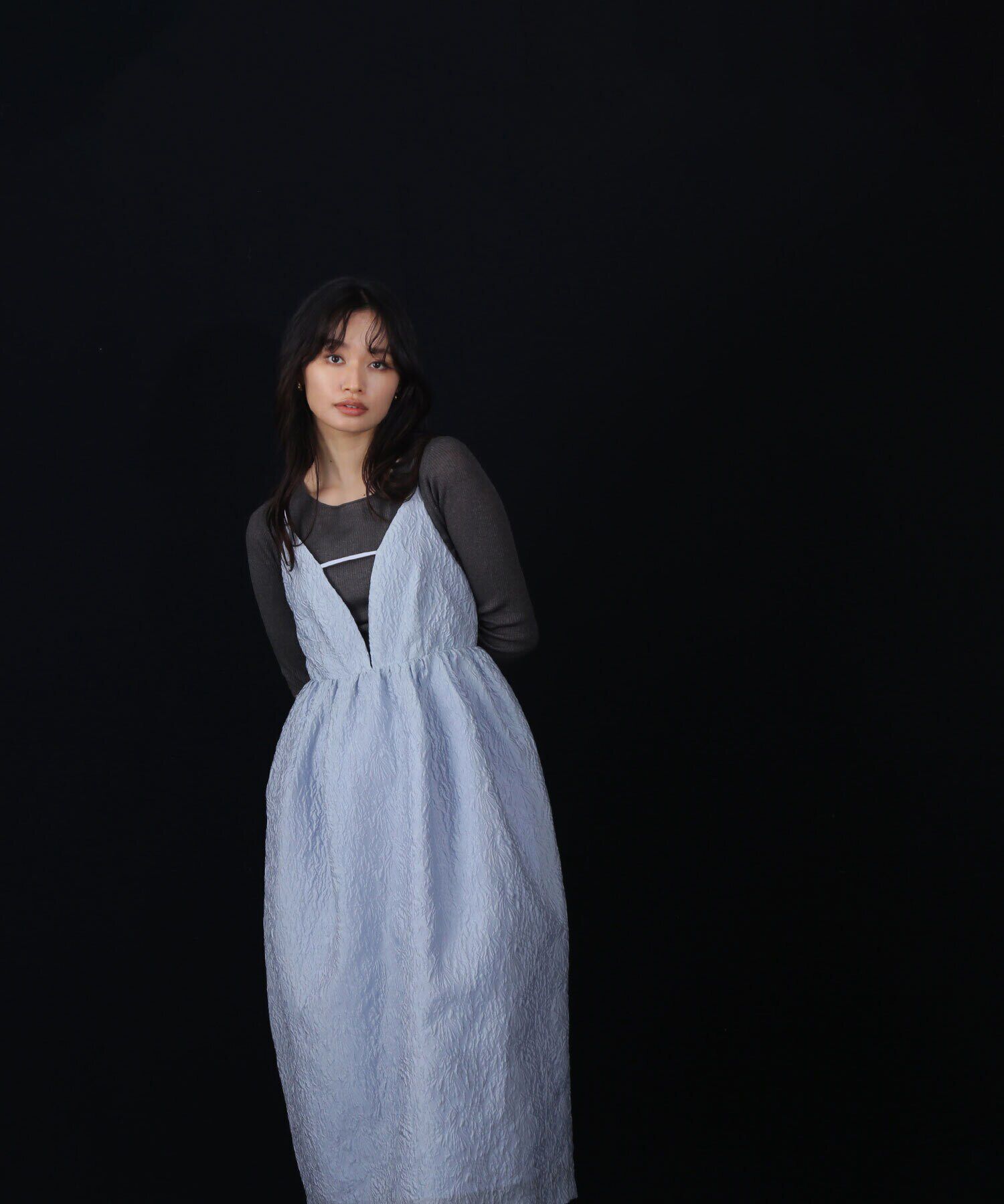  「ジャガードコクーンキャミワンピース」|ワンピース|