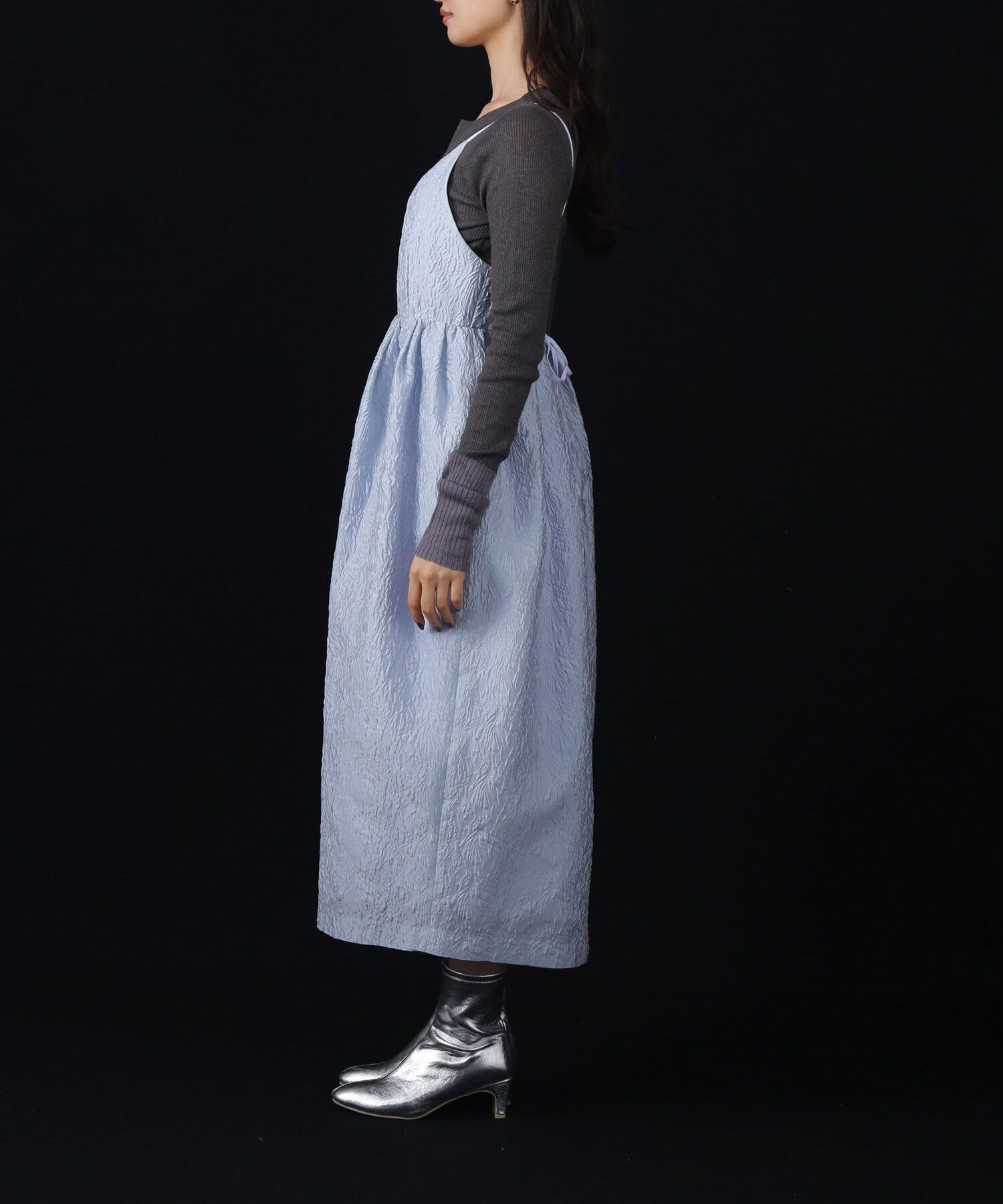  「ジャガードコクーンキャミワンピース」|ワンピース|