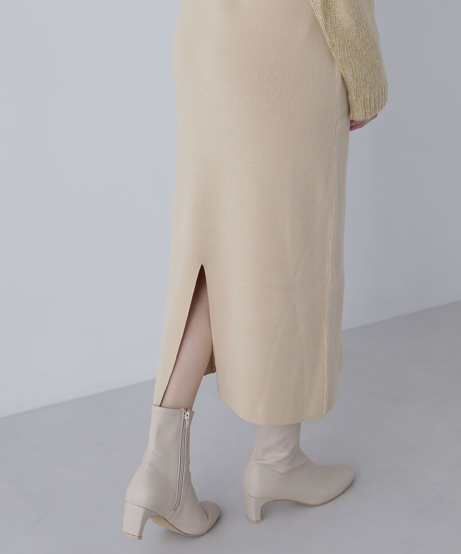  「クロップドラメトップス＆ニットキャミワンピース」|ワンピース|