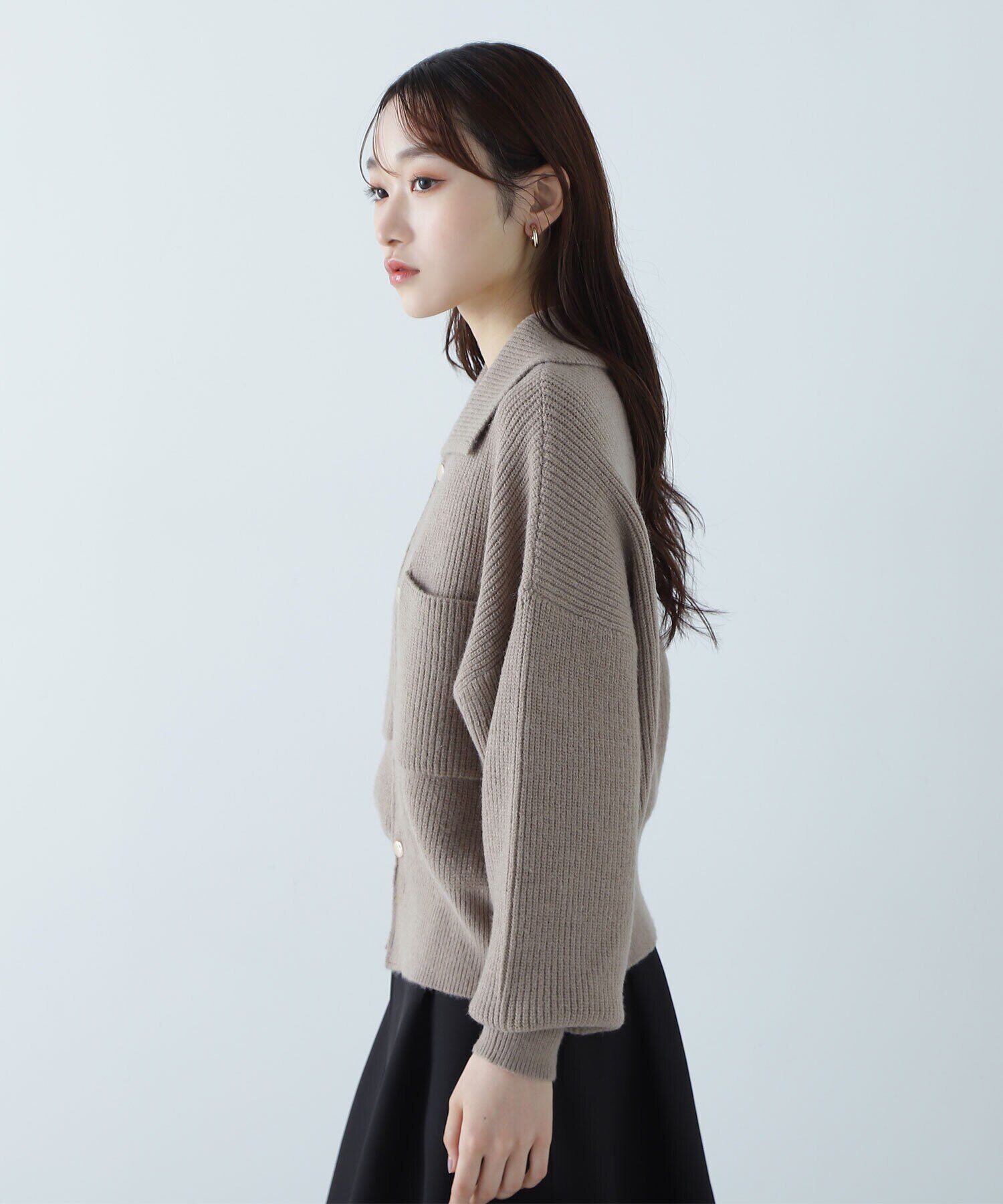  「襟付ニットジャケット」|ニット・セーター|