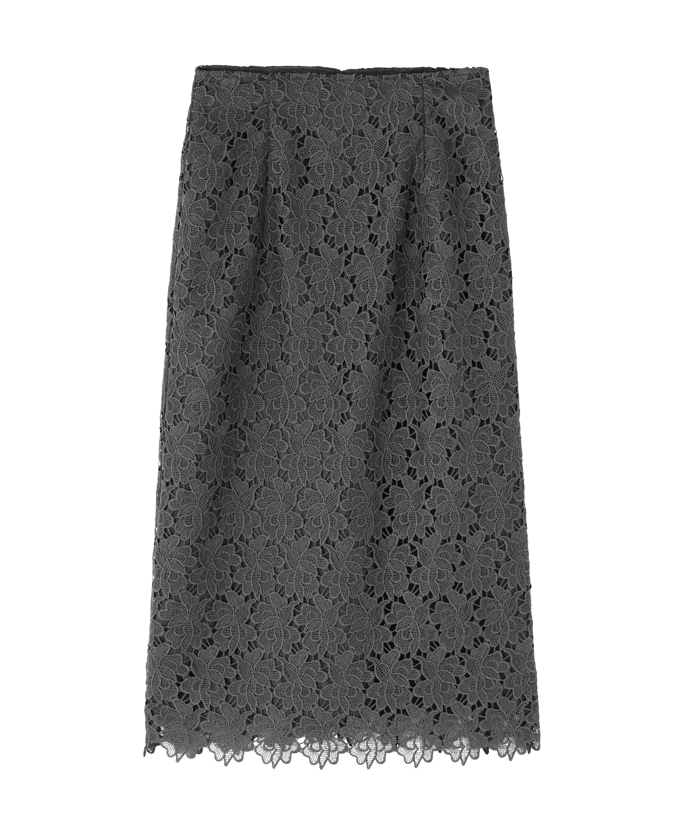  「フラワーレースタイトスカート」|スカート|