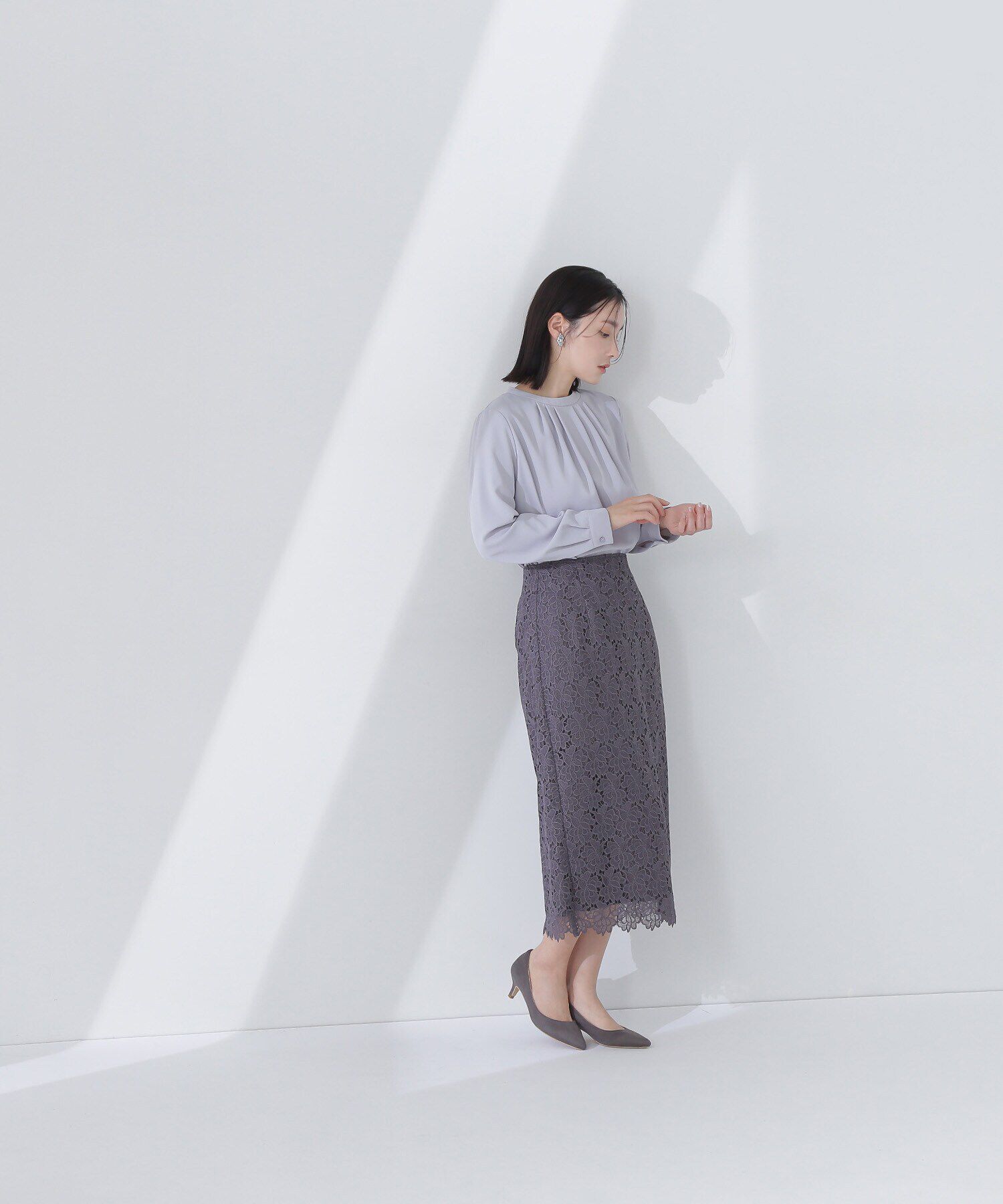  「フラワーレースタイトスカート」|スカート|