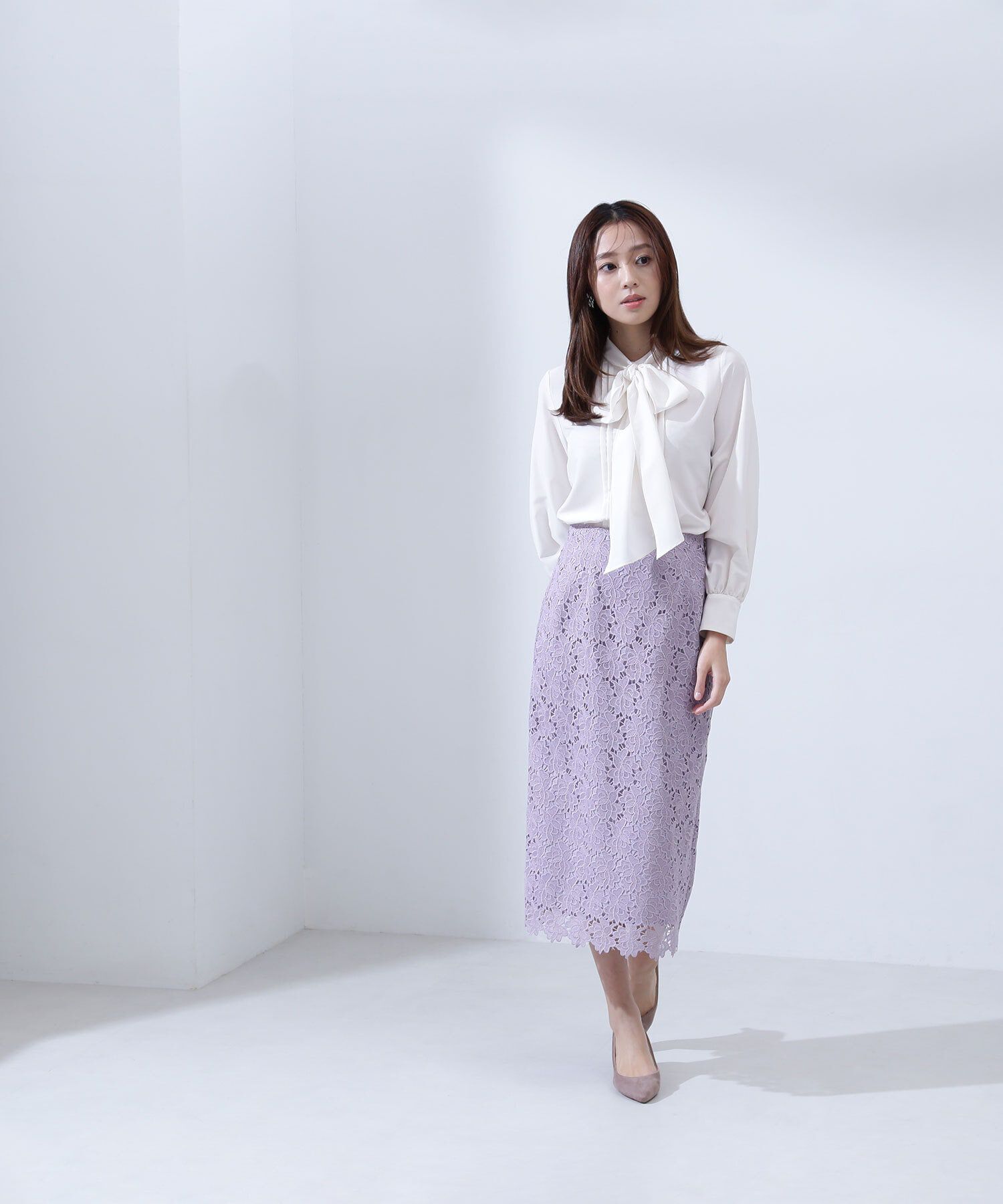  「フラワーレースタイトスカート」|スカート|