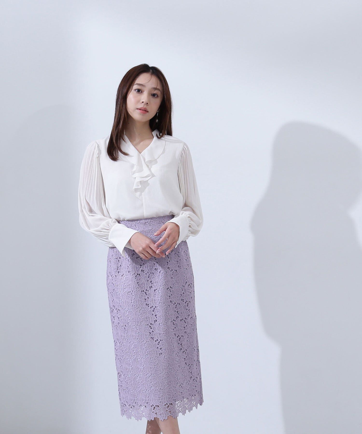  「フラワーレースタイトスカート」|スカート|