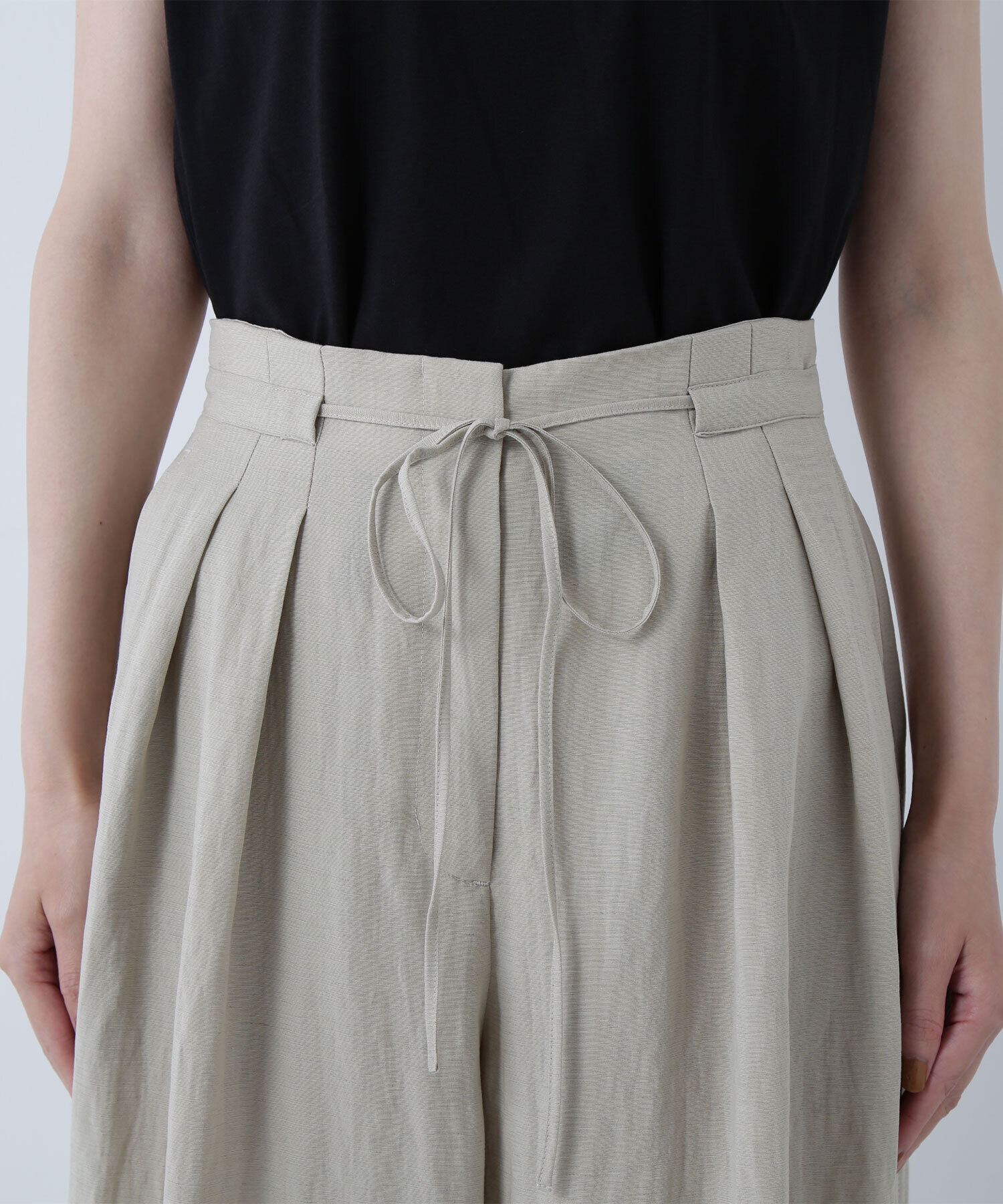  「リボンベルトリラクシータックパンツ　　」|その他|