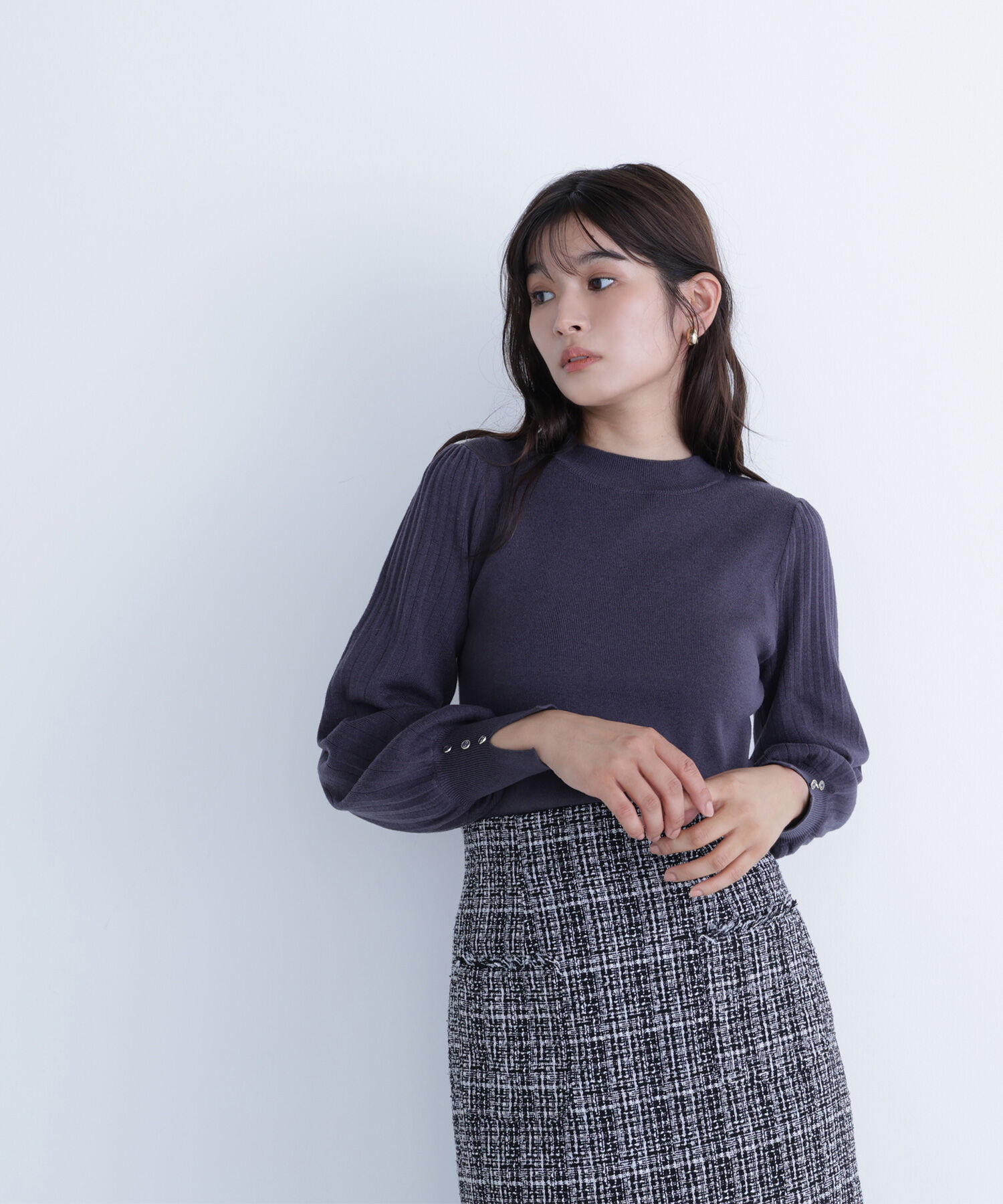  「プリーツスリーブニット」|ニット・セーター|