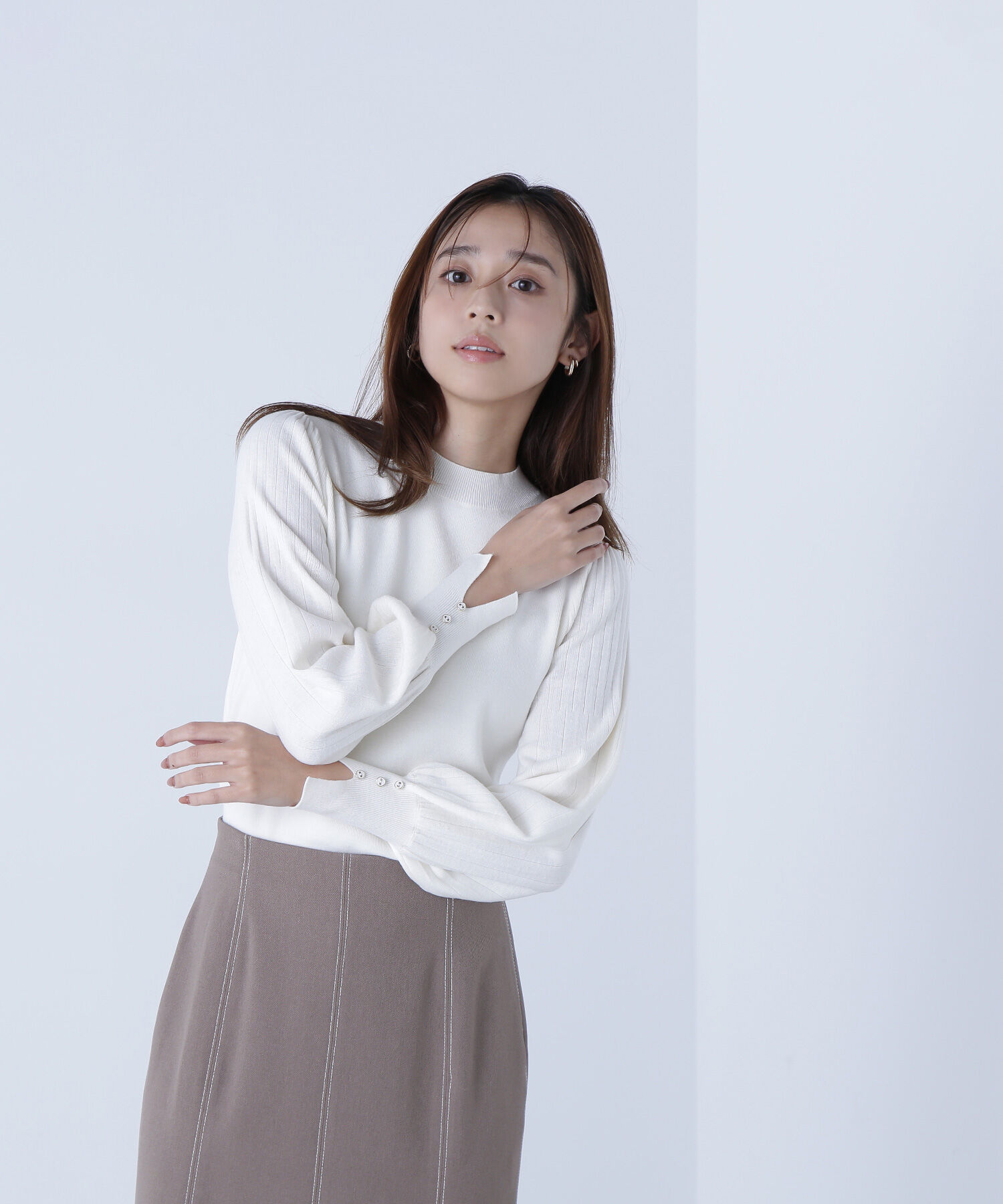  「プリーツスリーブニット」|ニット・セーター|