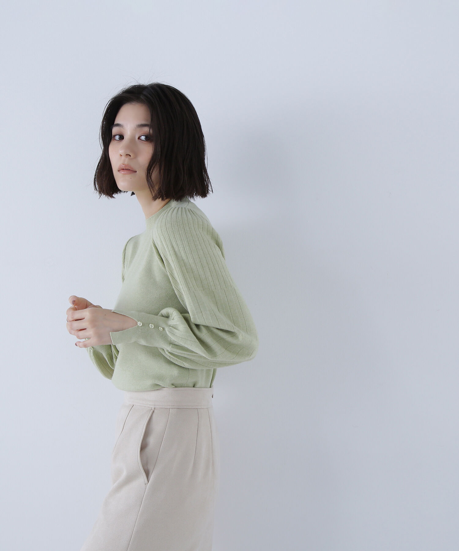  「プリーツスリーブニット」|ニット・セーター|