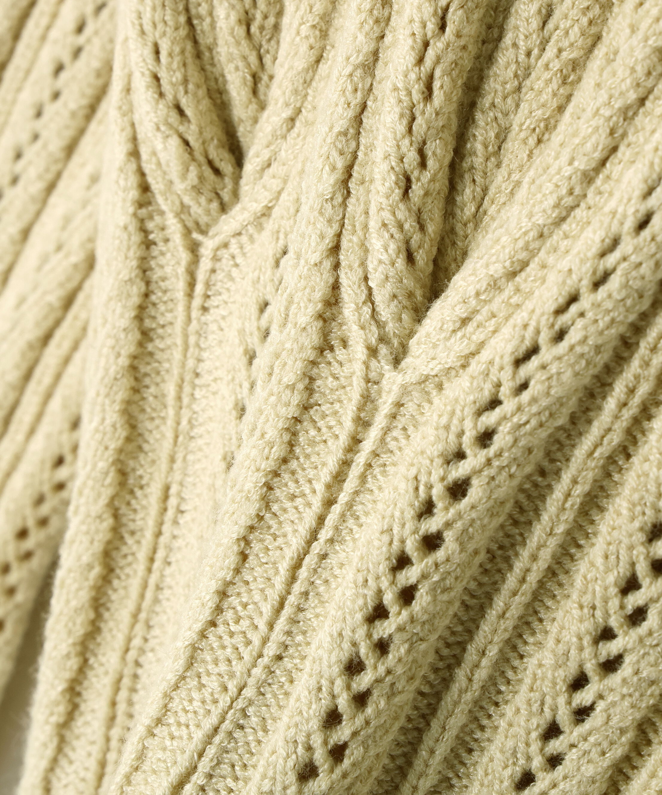  「柄編みペプラムニットカーディガン」|ニット・セーター|