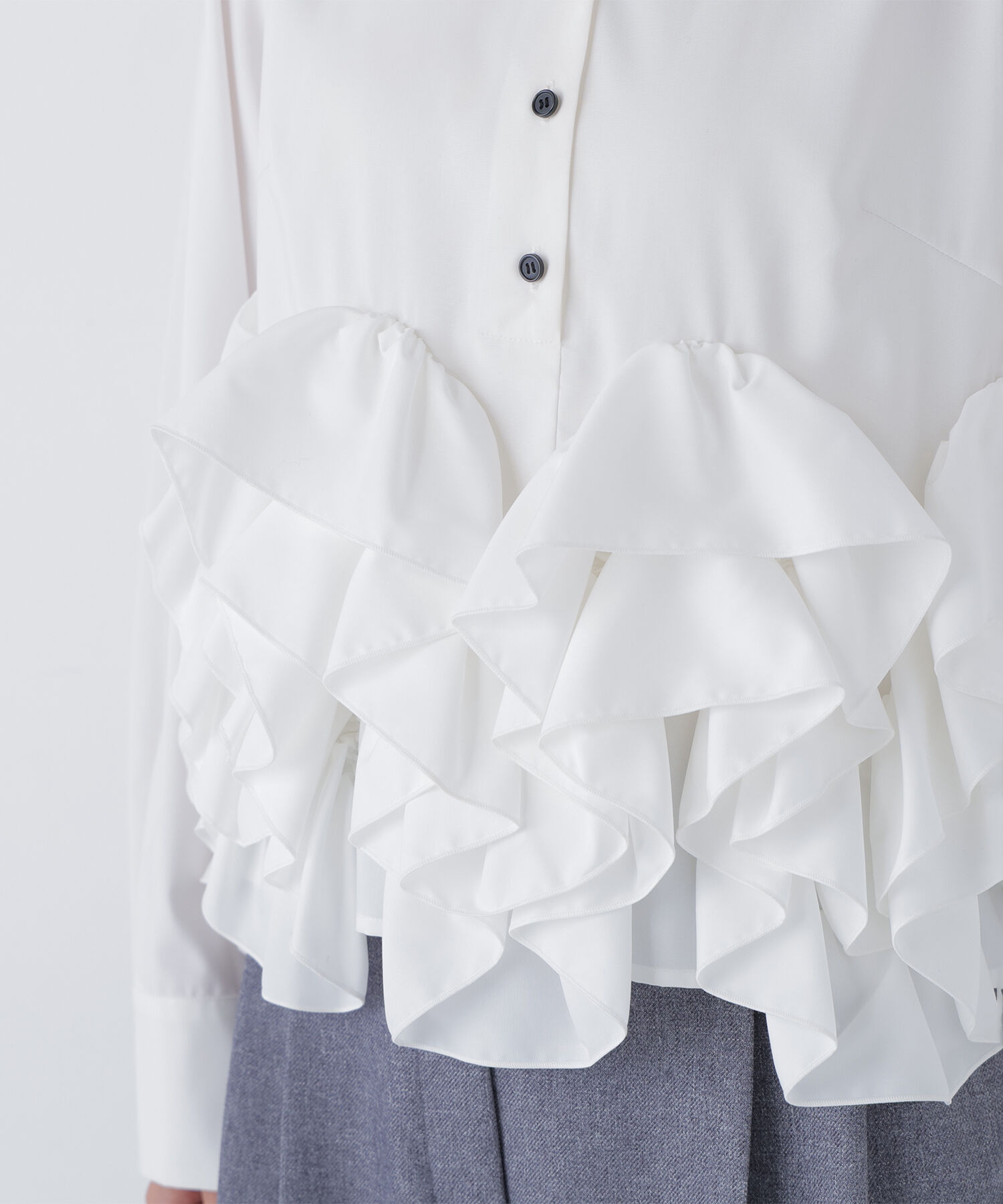  「ヘムデザインブラウス」|シャツ・ブラウス|