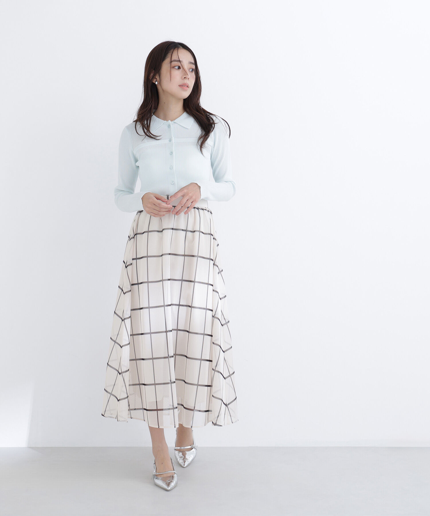  「ヨーク切替ポロニット」|ニット・セーター|