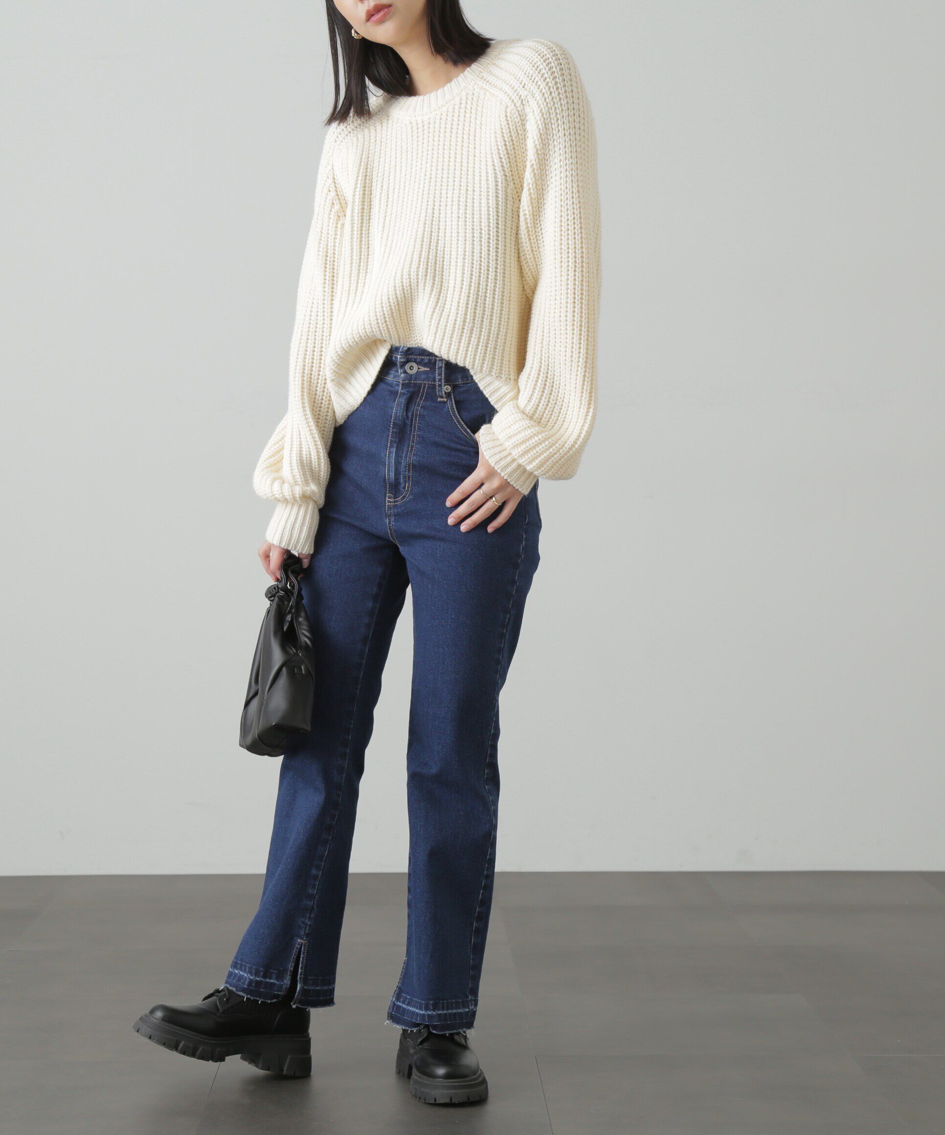  「追加[Sシリーズ対応商品]ハイウエストストレッチフレアデニムパンツ」|その他|