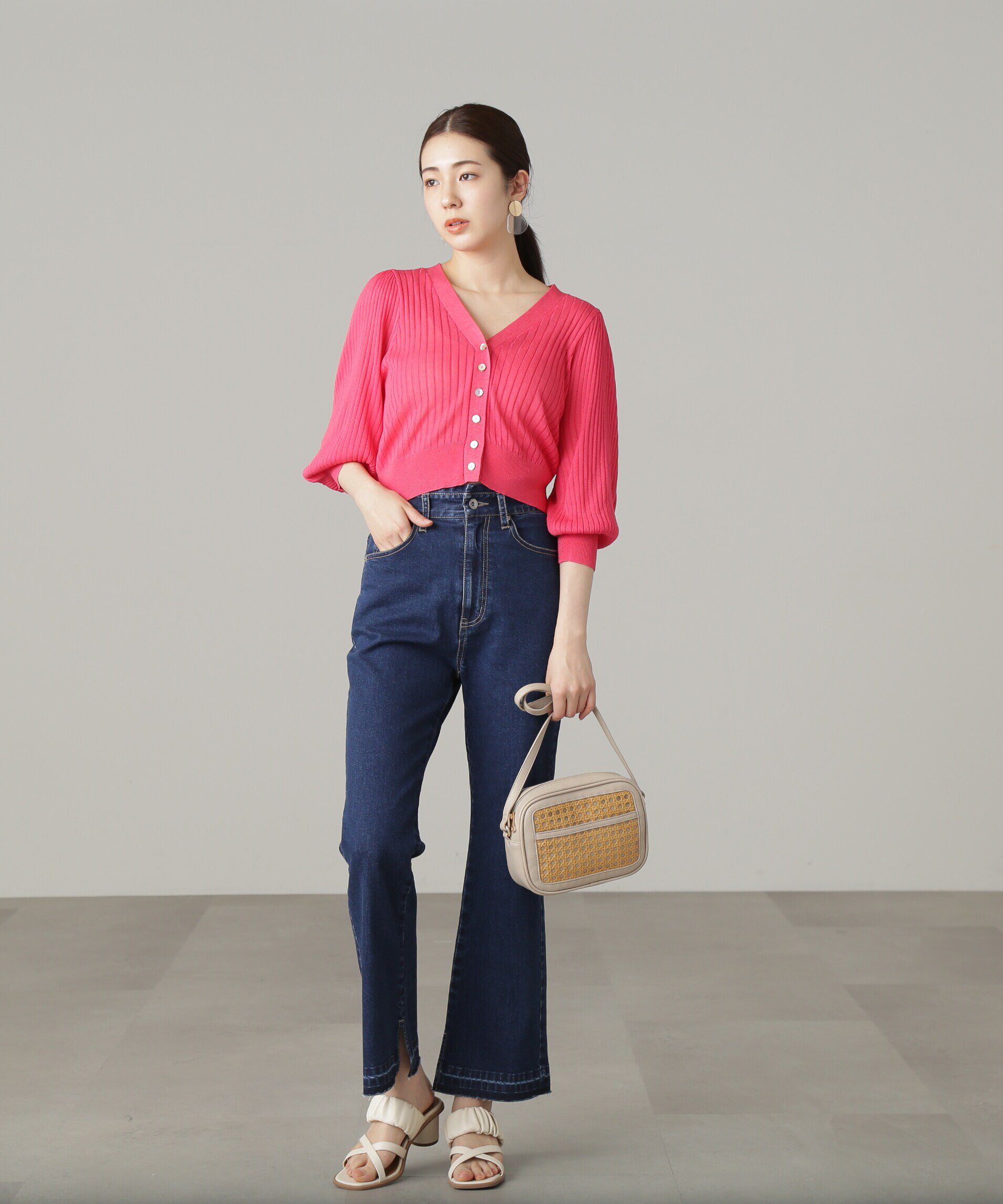  「追加[Sシリーズ対応商品]ハイウエストストレッチフレアデニムパンツ」|その他|