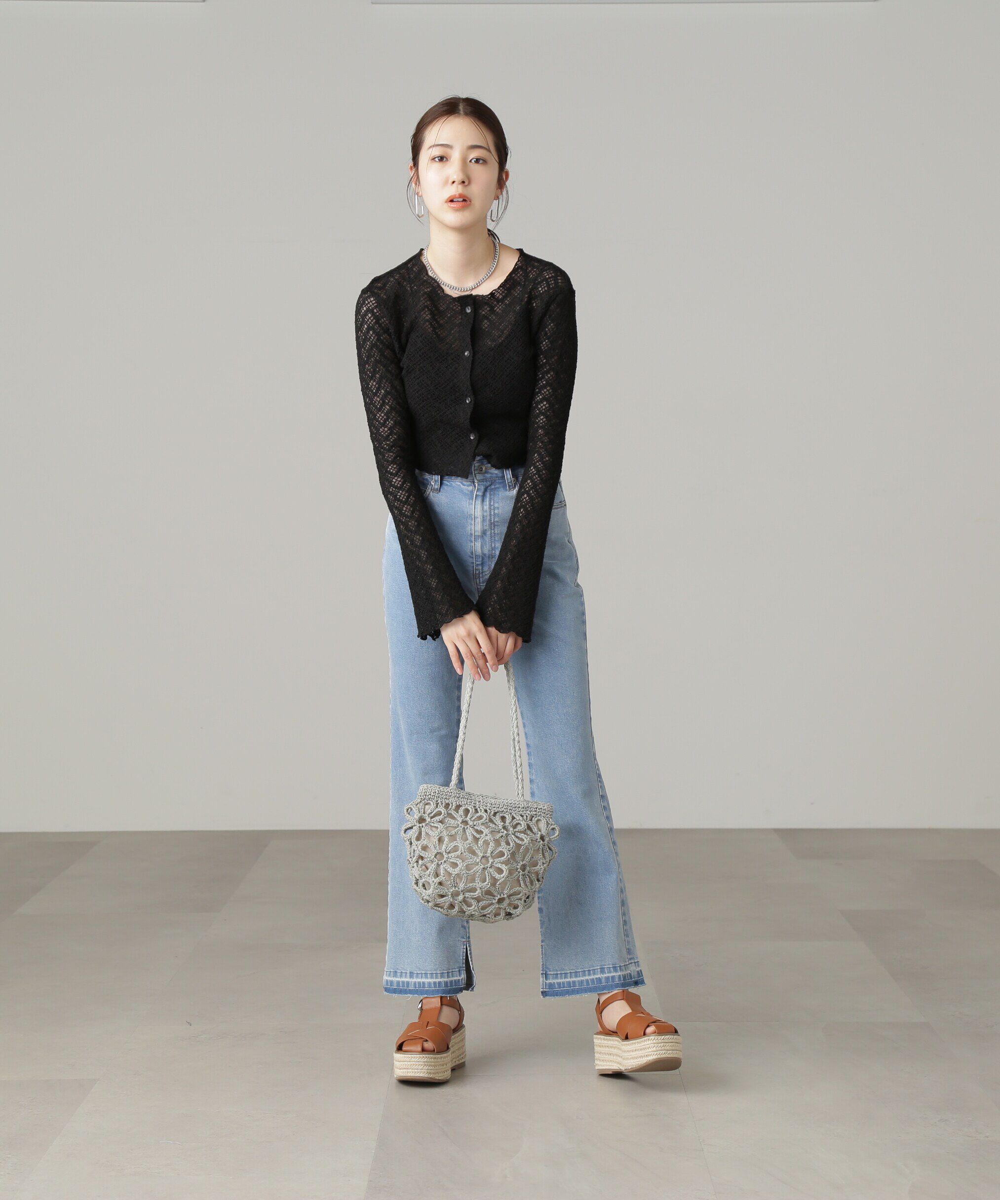  「追加[Sシリーズ対応商品]ハイウエストストレッチフレアデニムパンツ」|その他|