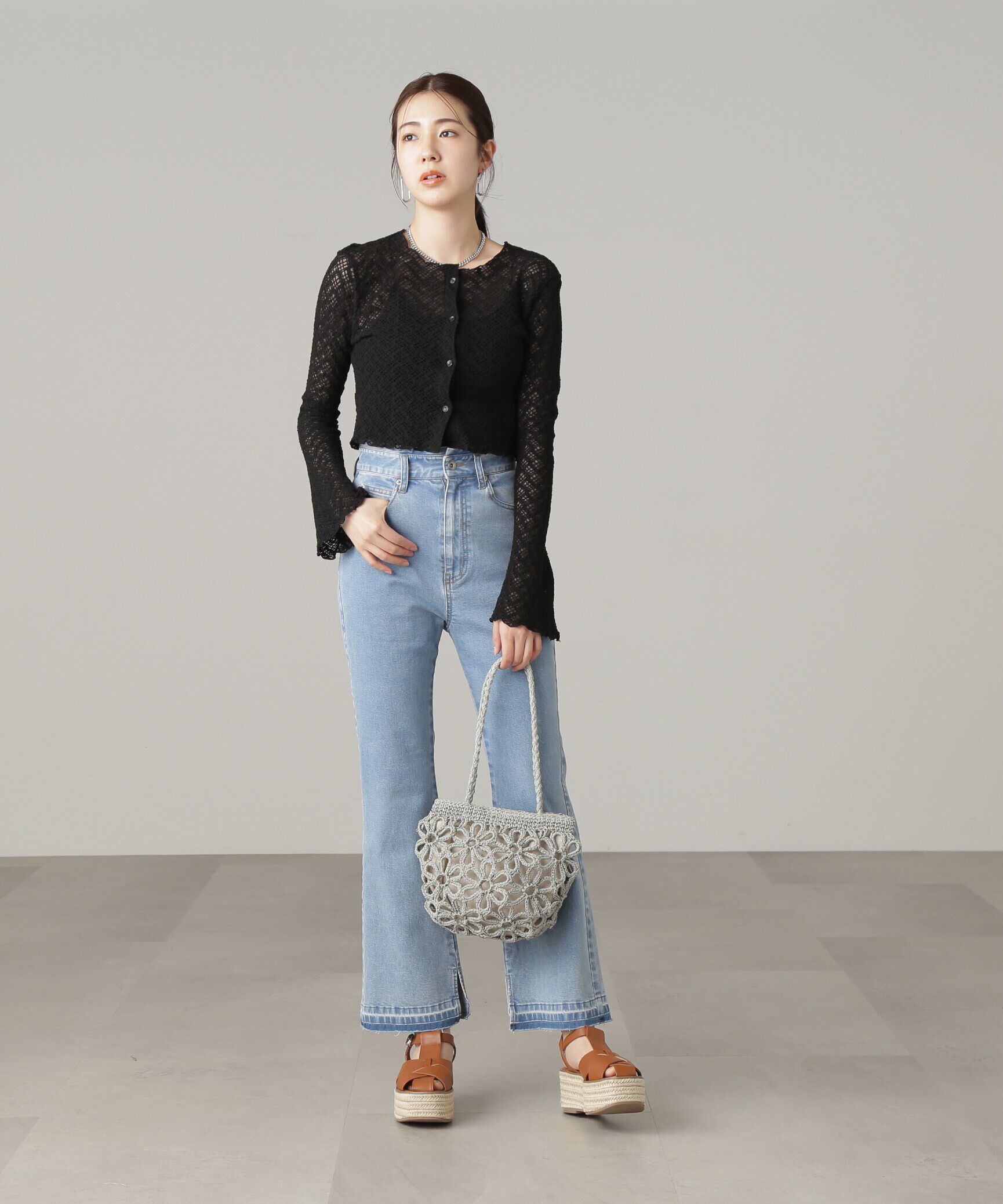  「追加[Sシリーズ対応商品]ハイウエストストレッチフレアデニムパンツ」|その他|