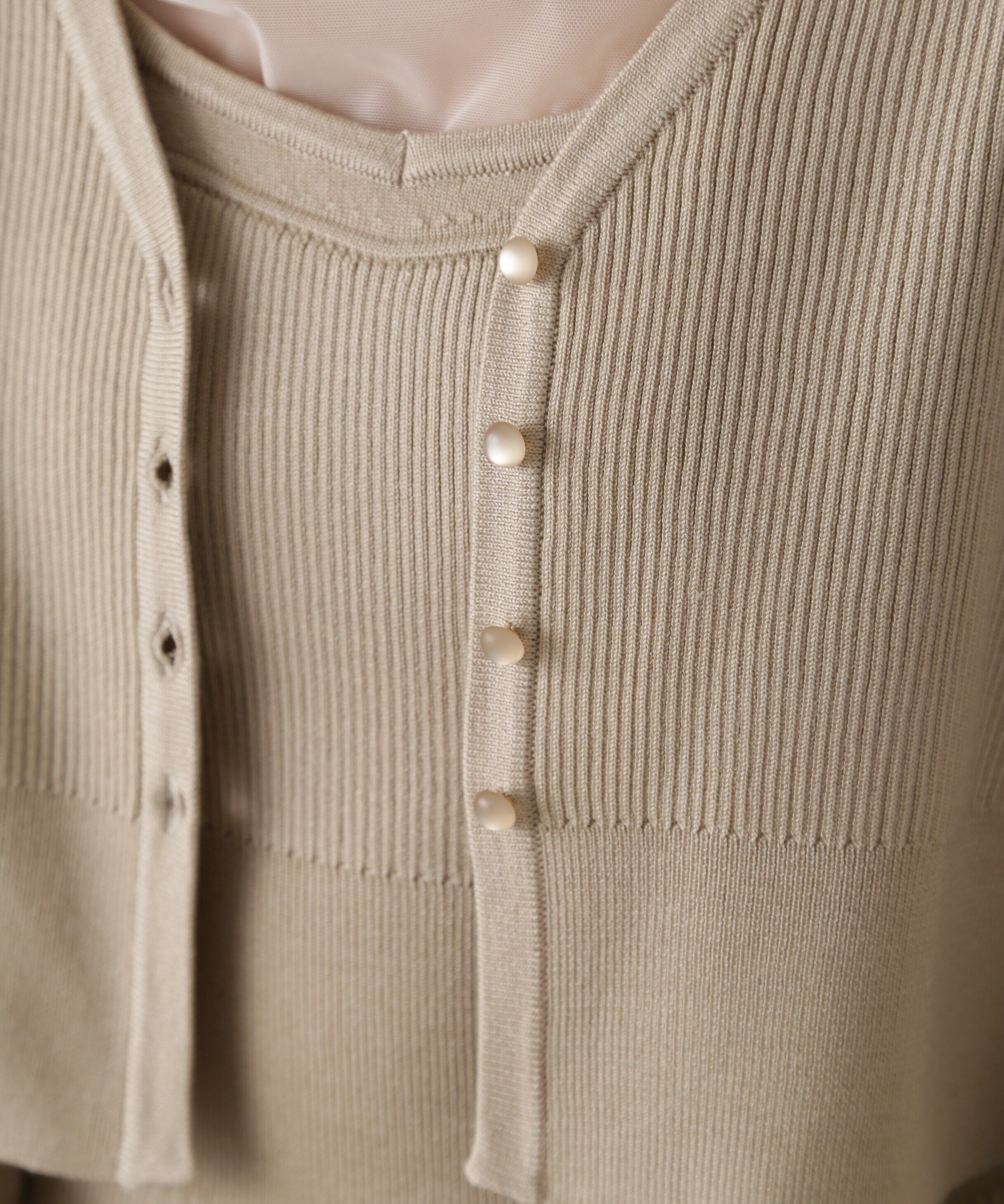  「［セットアップ対応］リブニットカーディガン」|ニット・セーター|