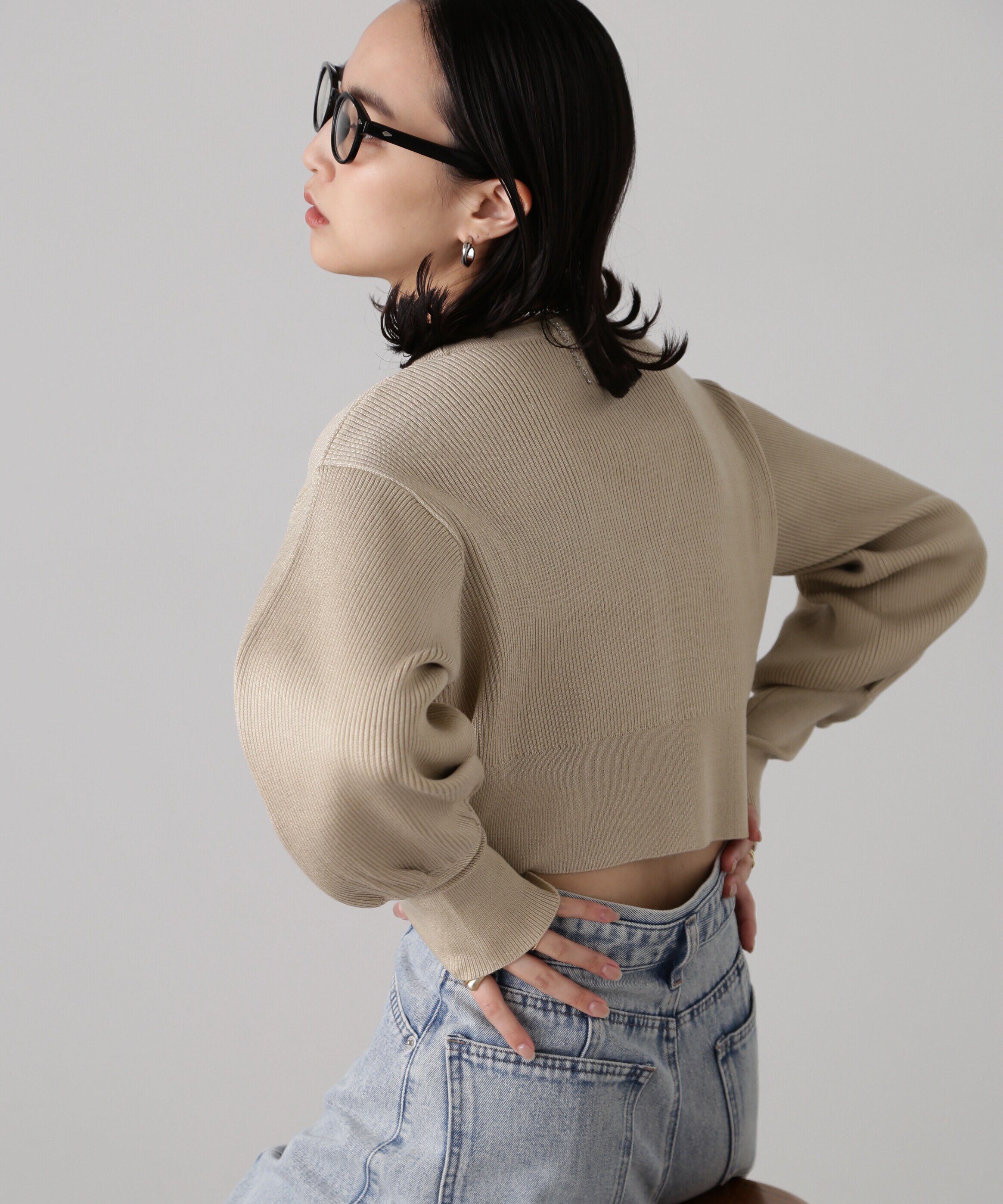  「［セットアップ対応］リブニットカーディガン」|ニット・セーター|