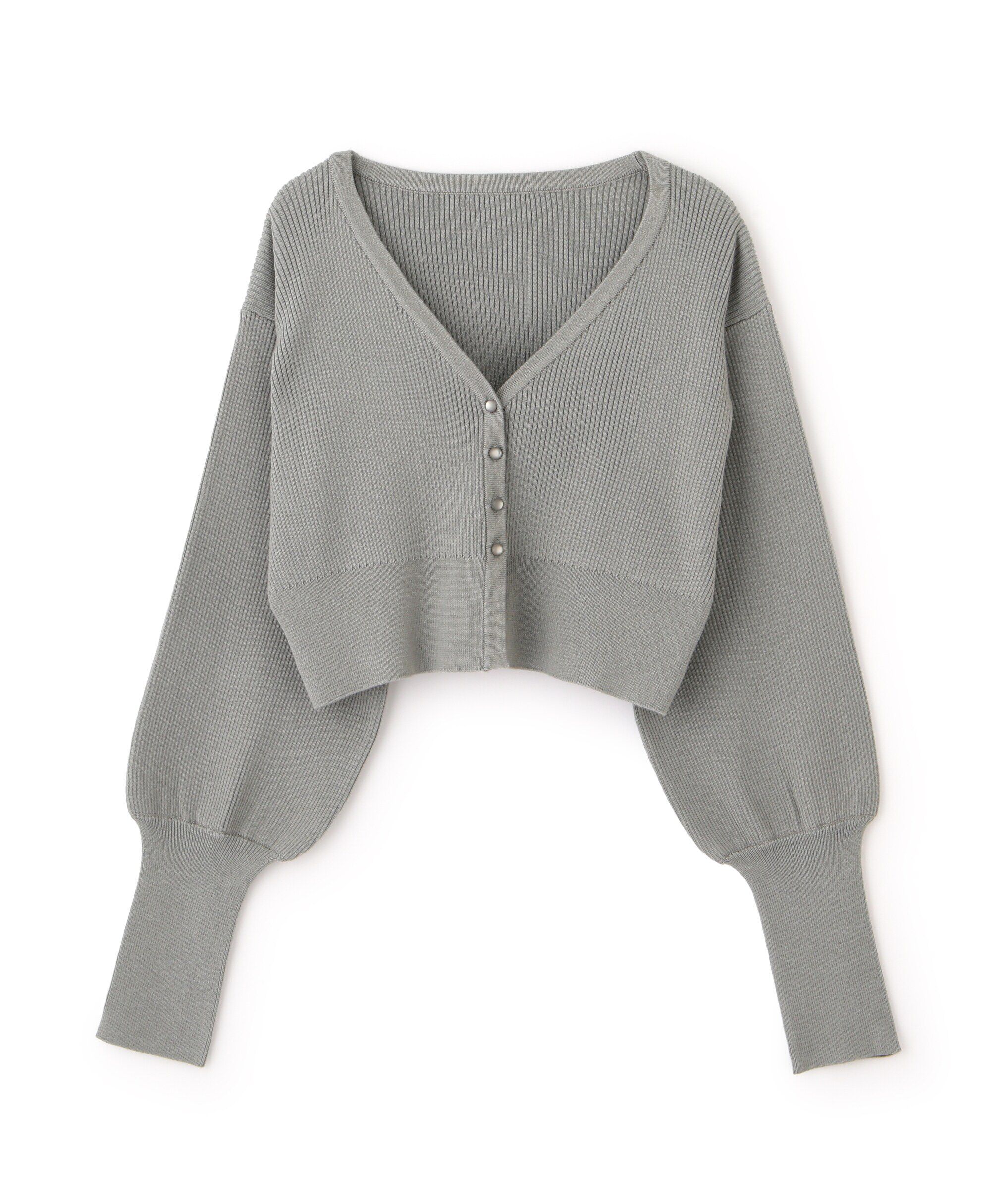  「［セットアップ対応］リブニットカーディガン」|ニット・セーター|