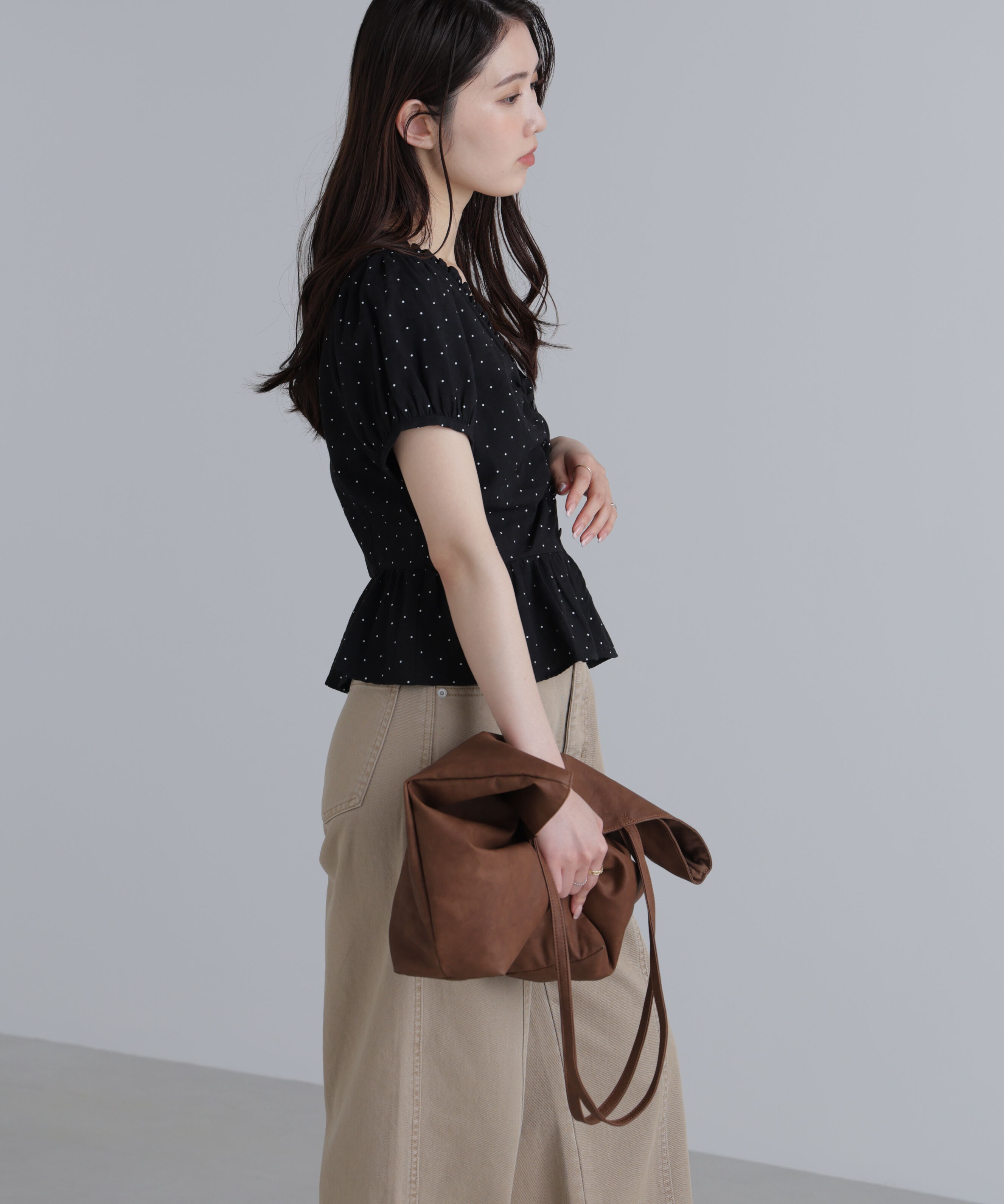  「ペプラムギャザーブラウス」|シャツ・ブラウス|