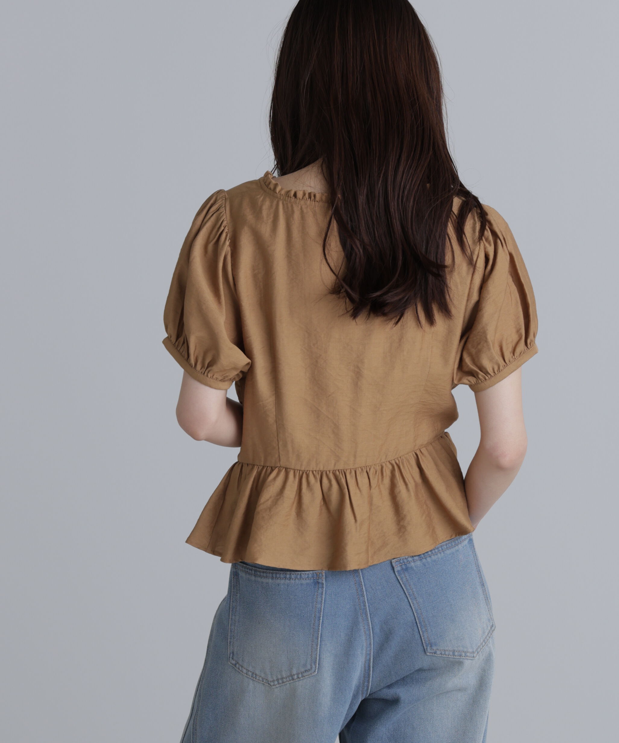  「ペプラムギャザーブラウス」|シャツ・ブラウス|