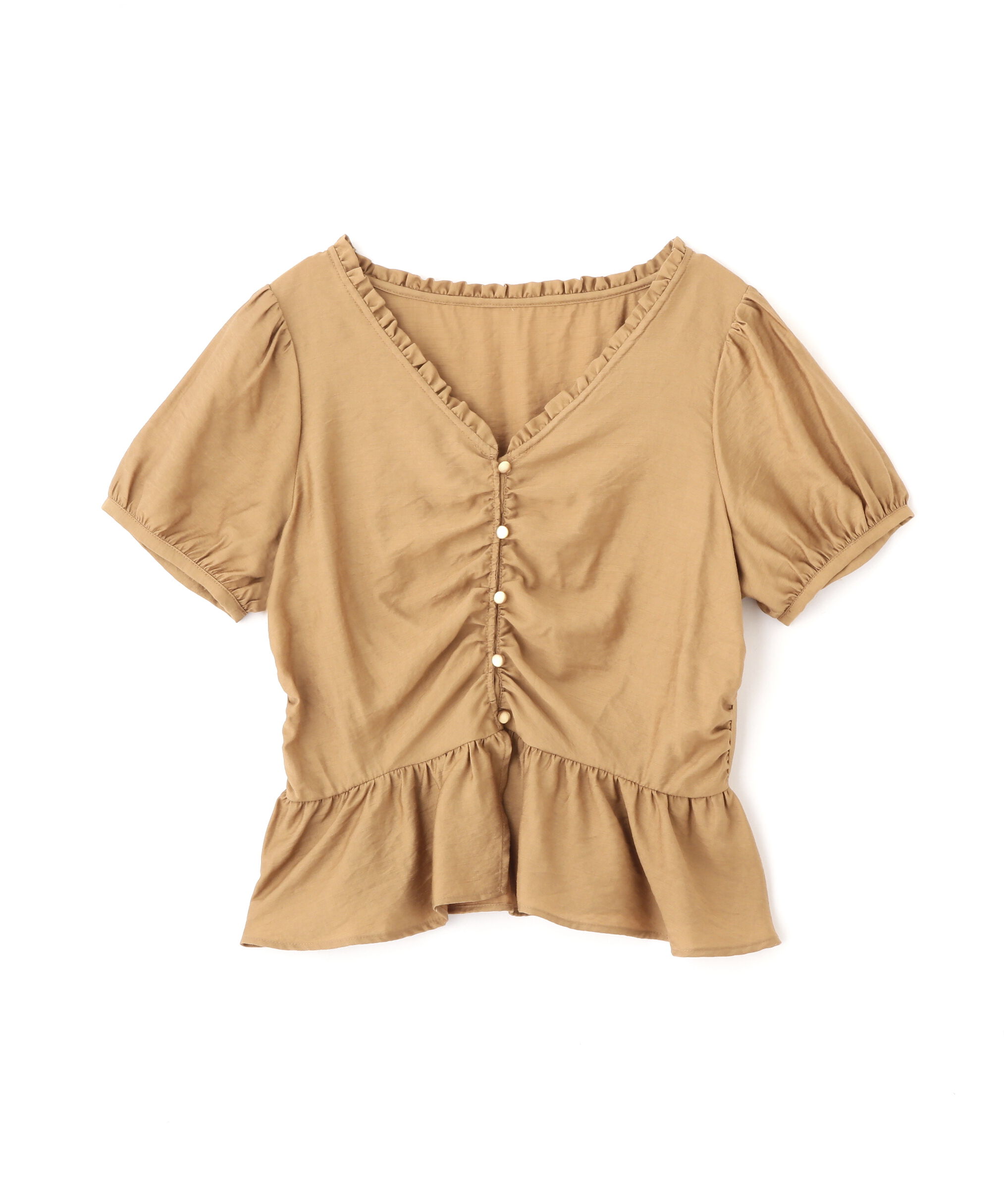  「ペプラムギャザーブラウス」|シャツ・ブラウス|