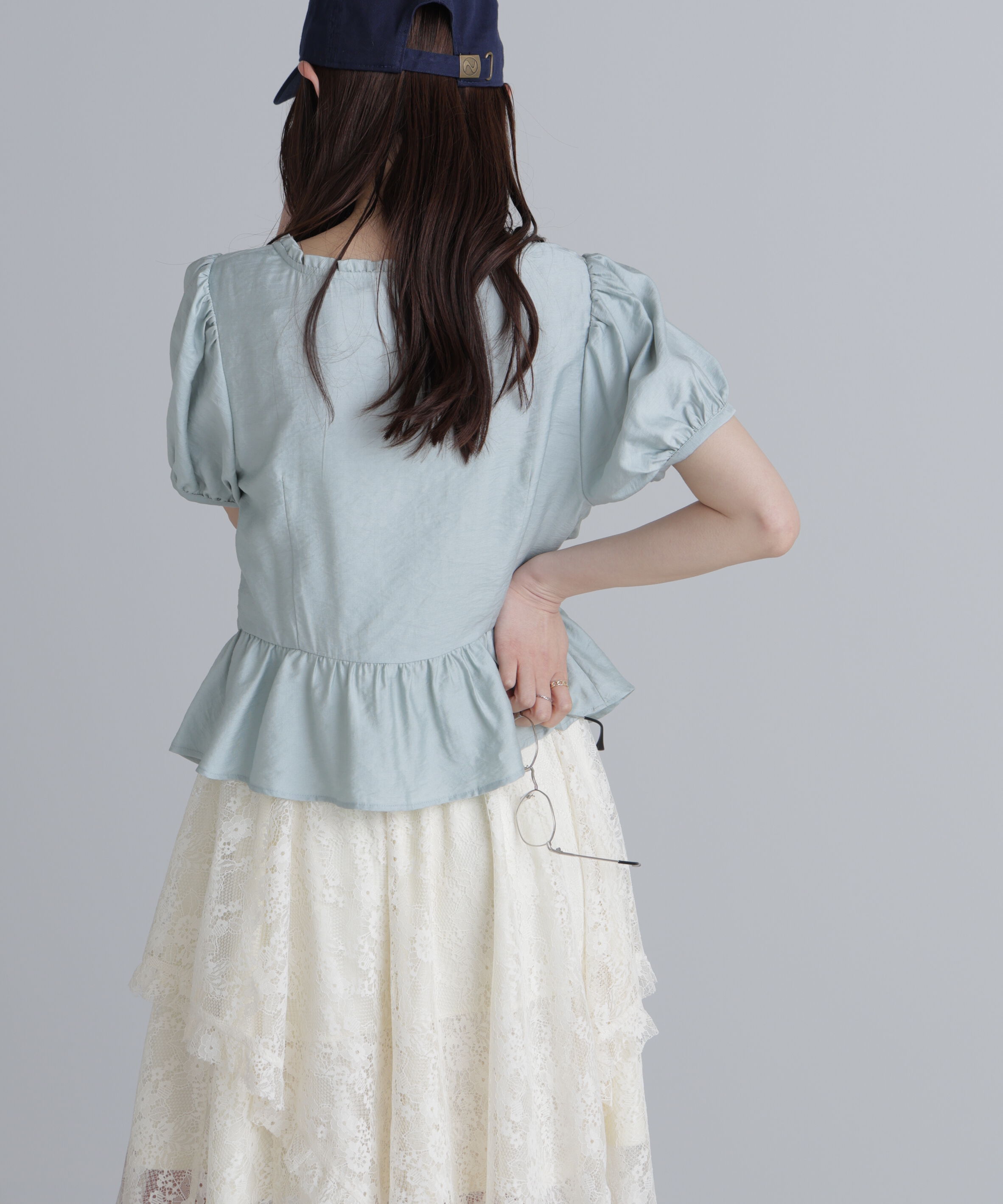  「ペプラムギャザーブラウス」|シャツ・ブラウス|