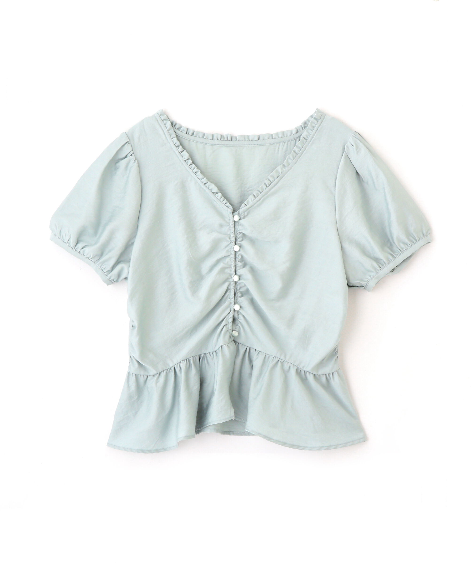  「ペプラムギャザーブラウス」|シャツ・ブラウス|